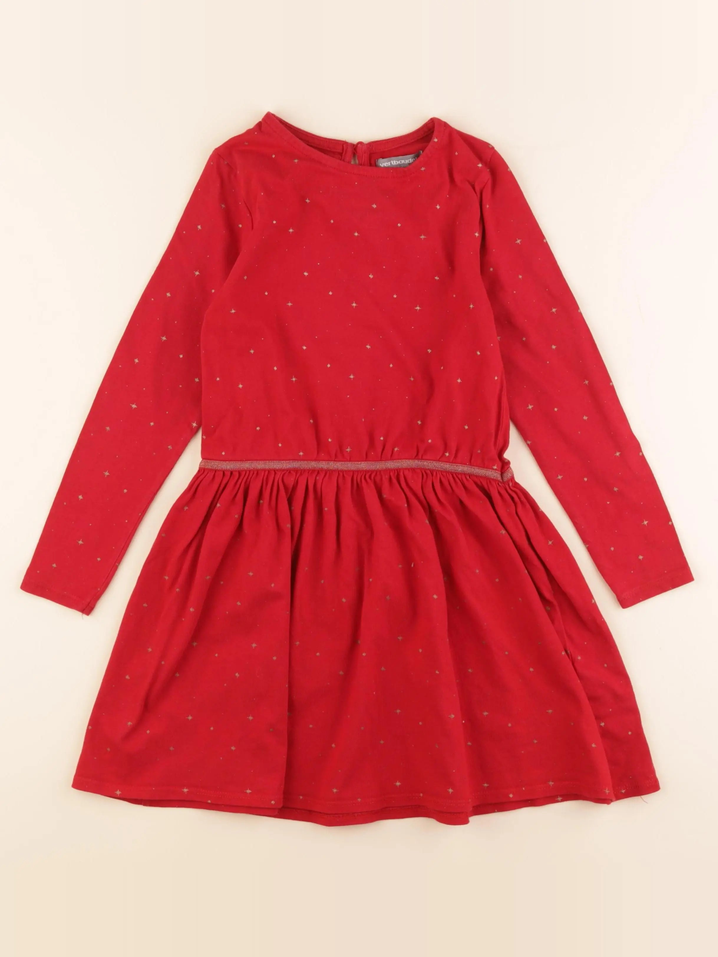 Vertbaudet - robe rouge - 7 ans