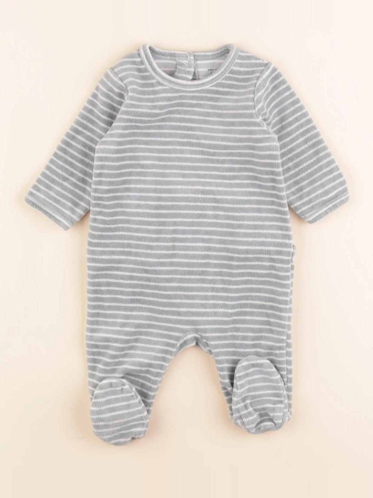 Vertbaudet - pyjama velours vert - 3 mois