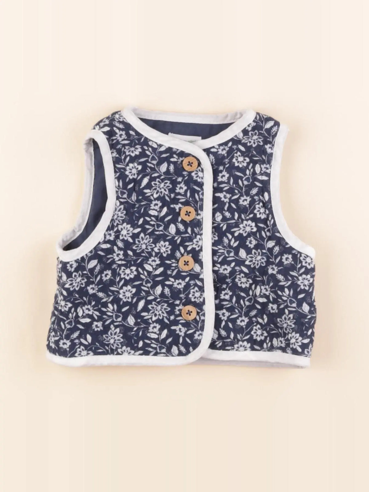 Vertbaudet - gilet bleu - 6 mois