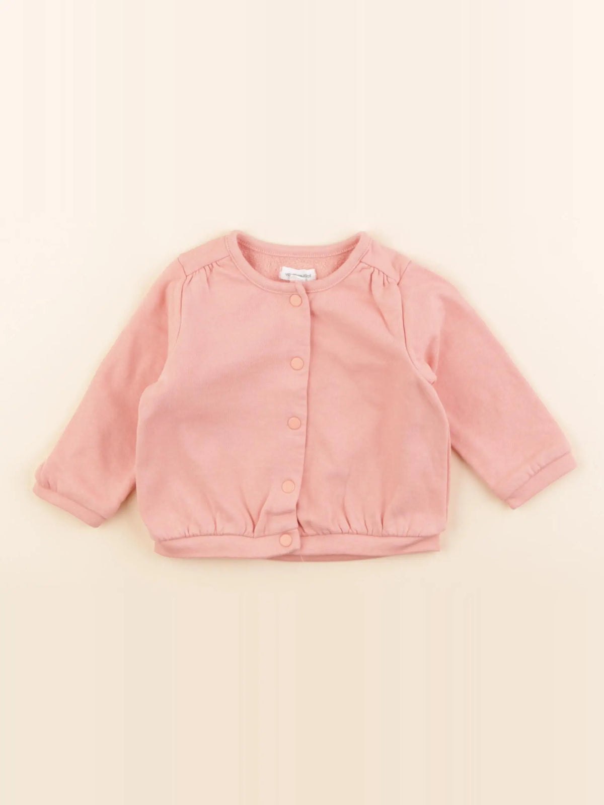 Vertbaudet - sweat rose - 9 mois