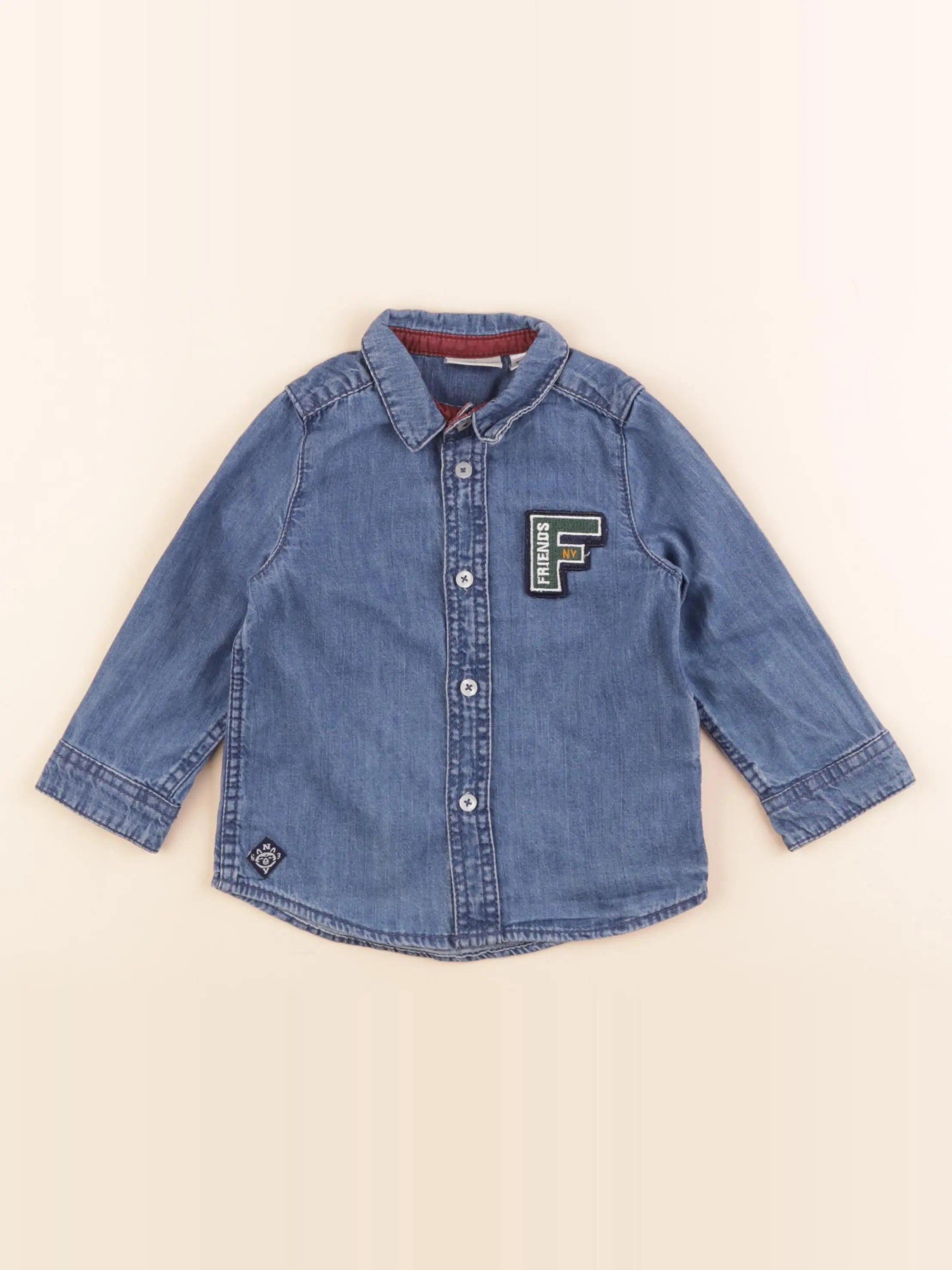 Vertbaudet - chemise bleu - 2 ans