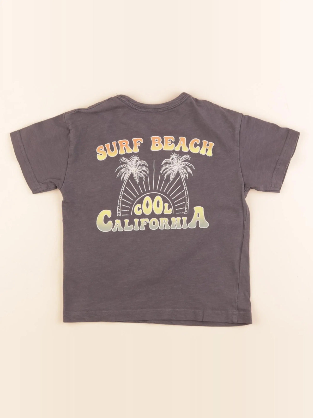 Vertbaudet - tee-shirt imprimé au dos gris - 5 ans