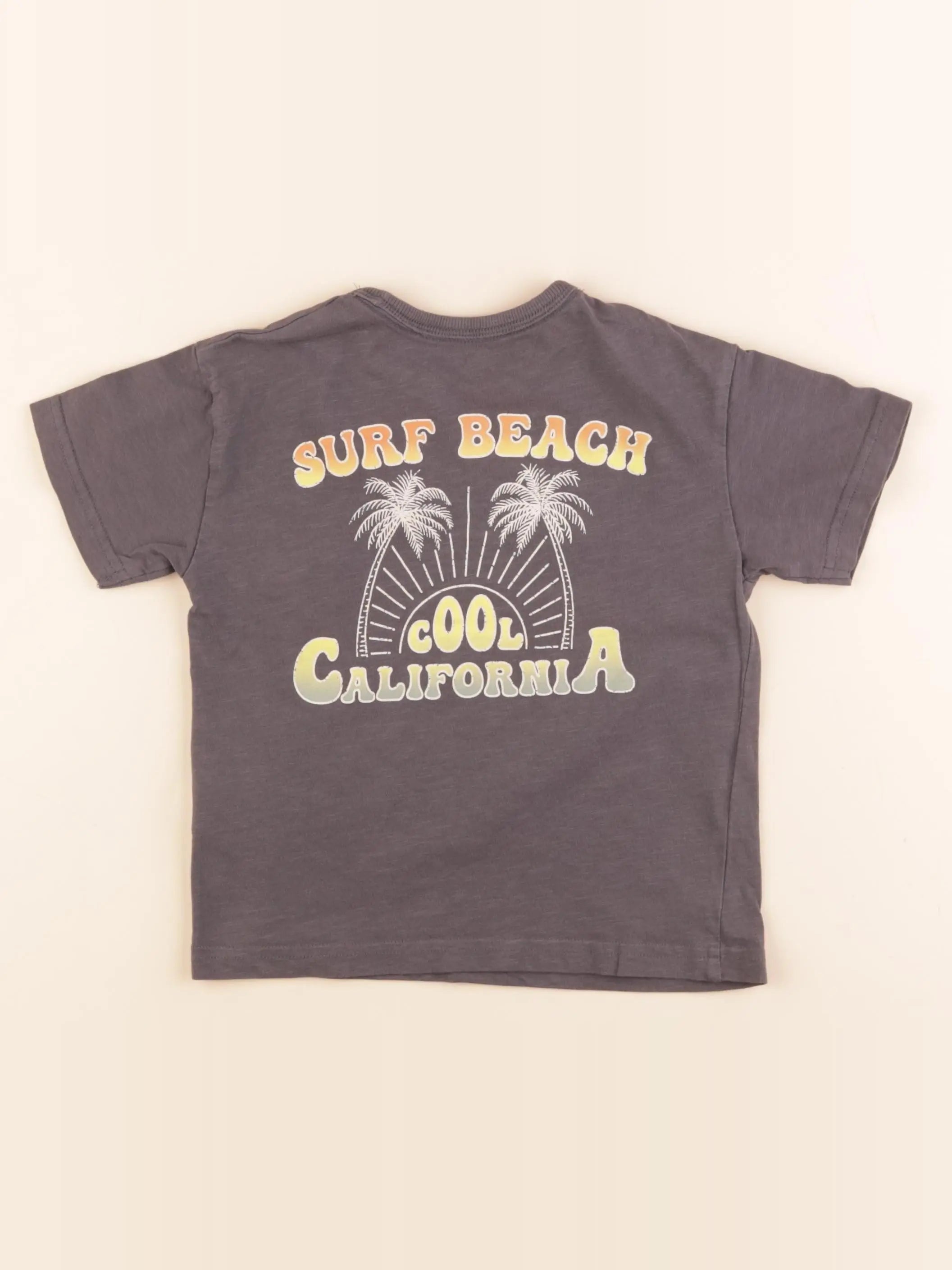 Vertbaudet - tee-shirt imprimé au dos gris - 5 ans