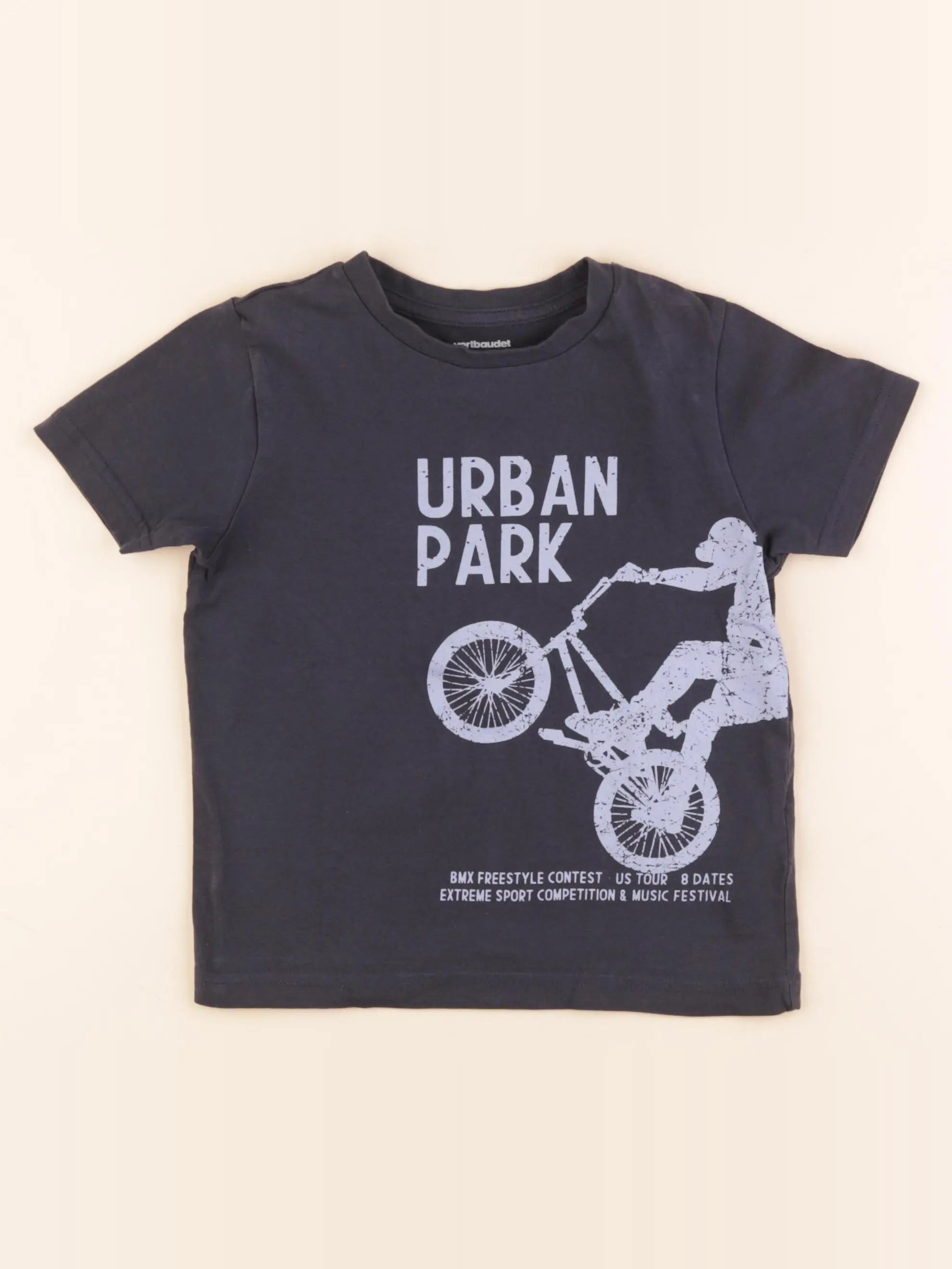 Vertbaudet - tee-shirt bleu - 5 ans