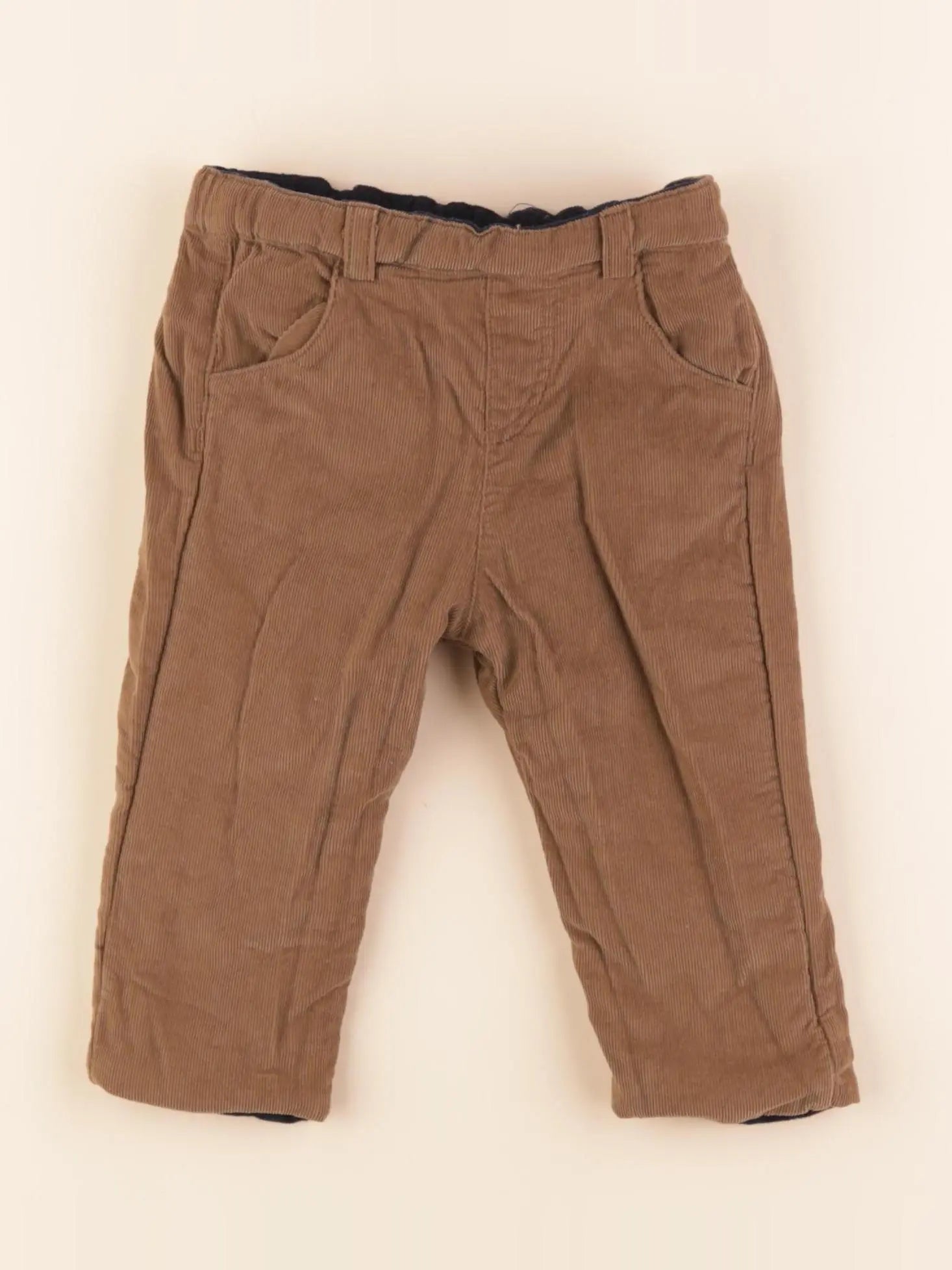 Tartine & Chocolat - pantalon réversible bleu, marron - 9 mois