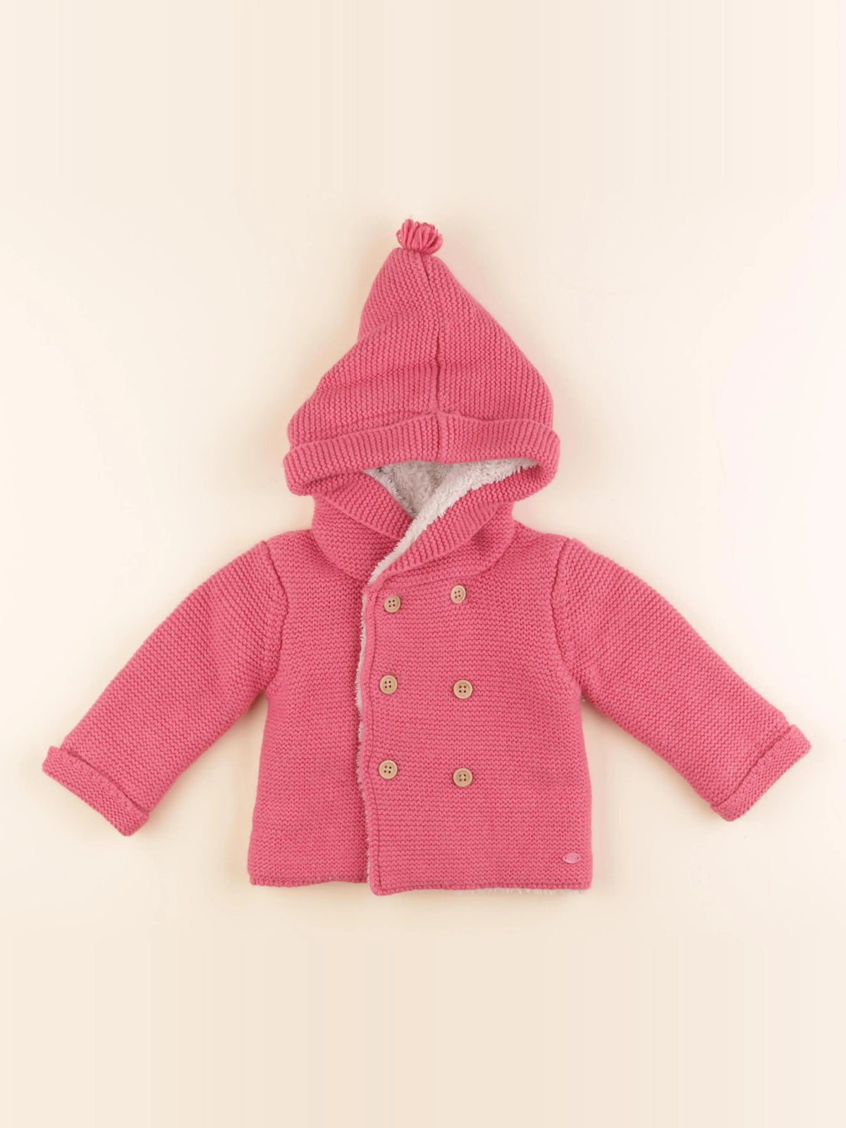 Cyrillus - veste doublé rose - 9 mois