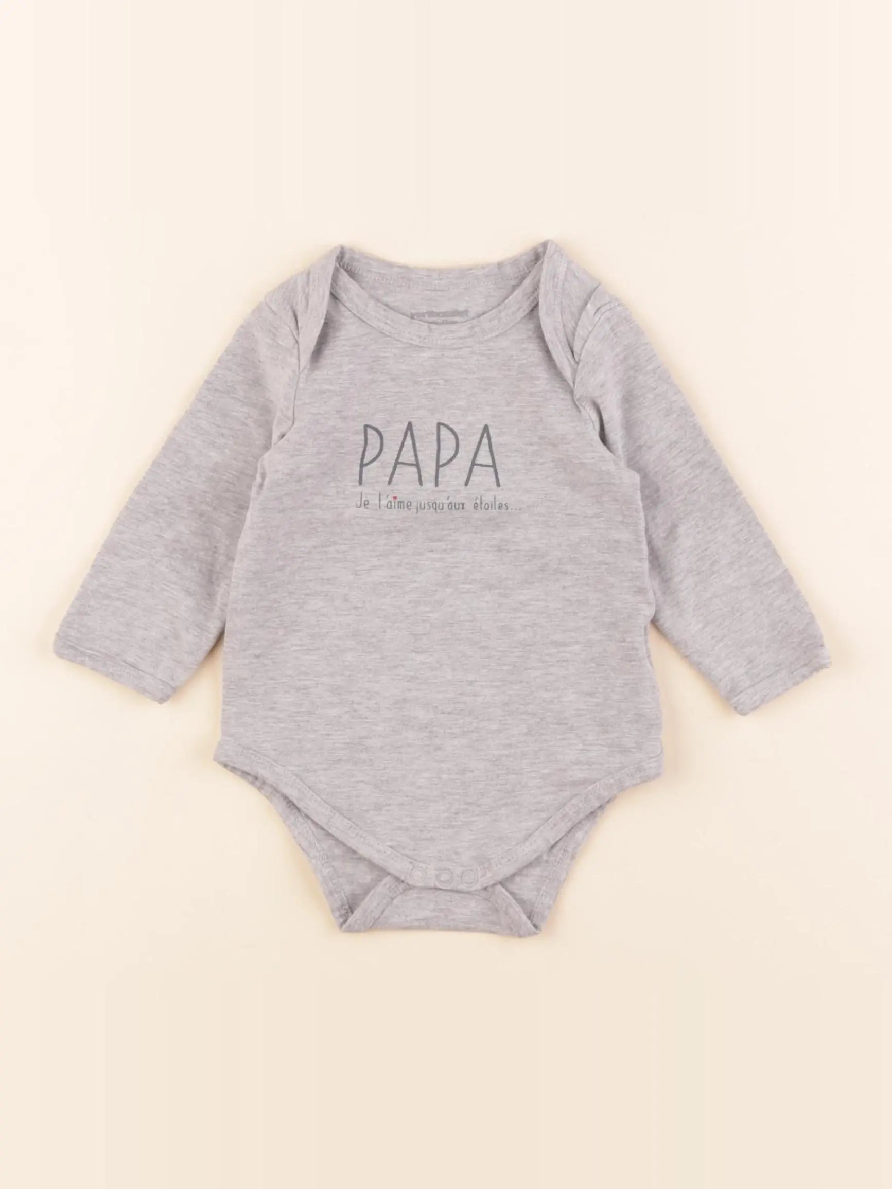Vertbaudet - body gris - 9 mois