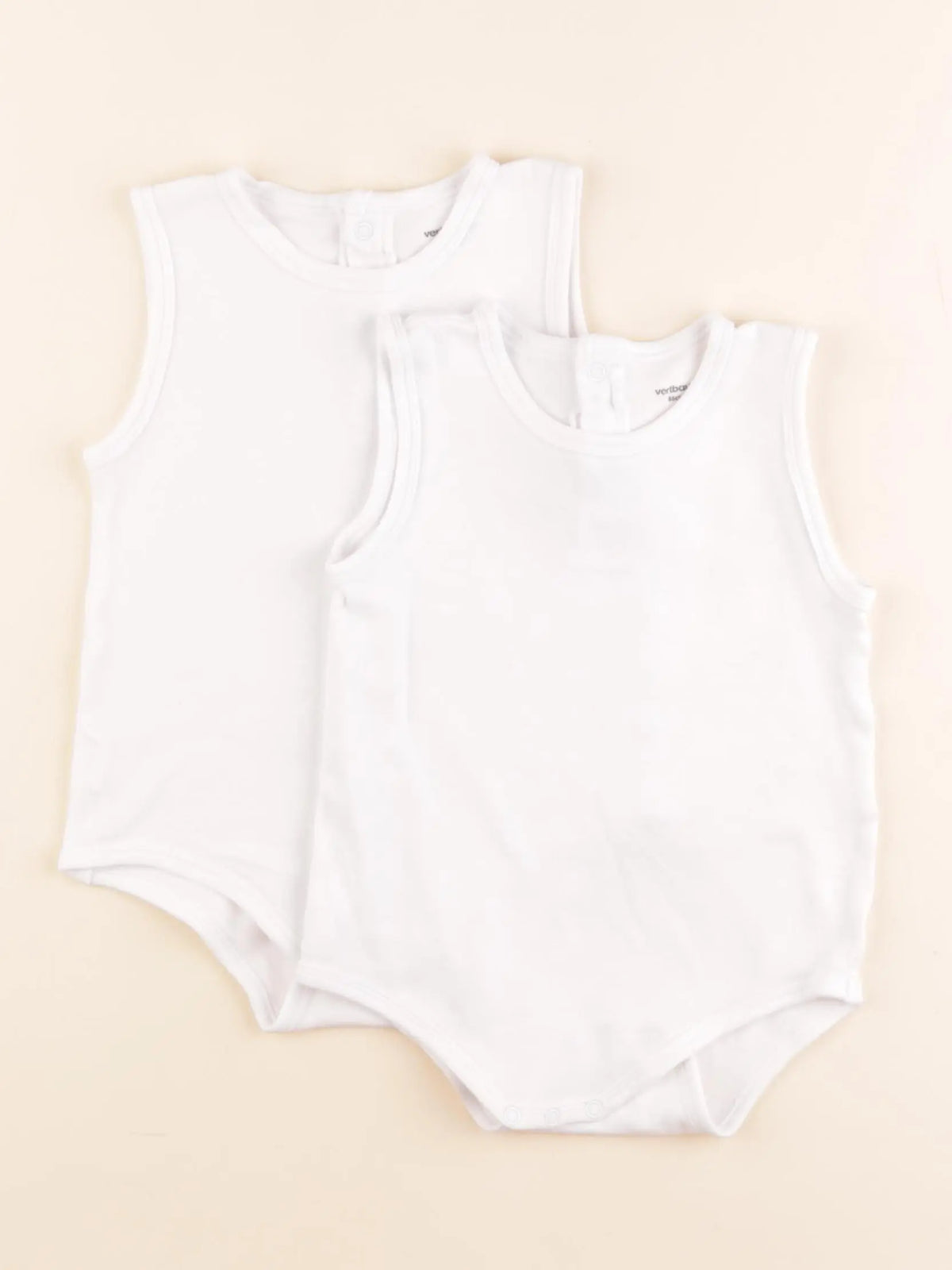 Vertbaudet - lot de 2 bodies en coton blanc - 2 ans
