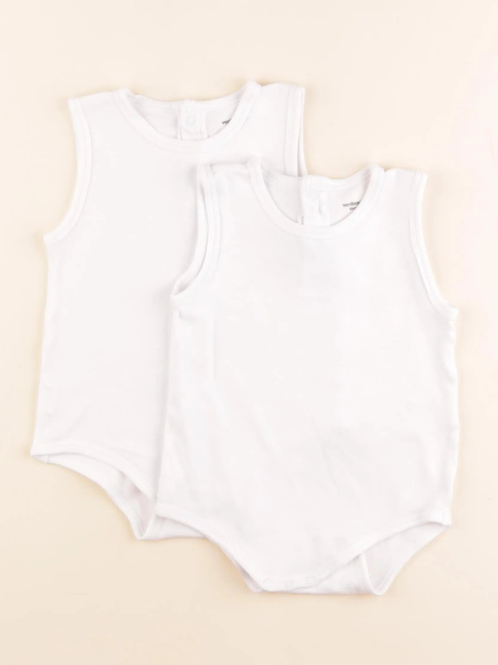 Vertbaudet - lot de 2 bodies en coton blanc - 2 ans