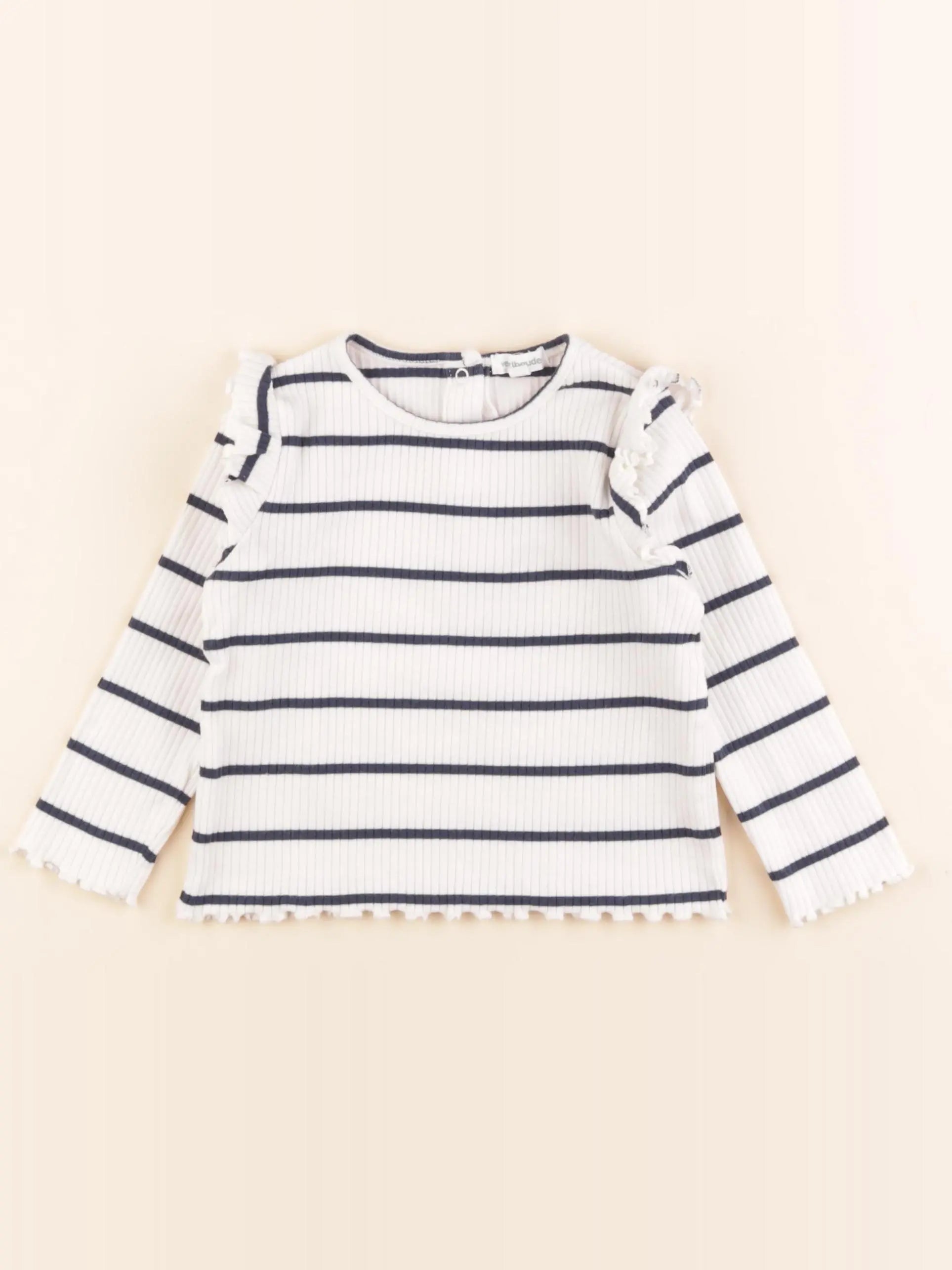 Vertbaudet - tee-shirt bleu - 12 mois