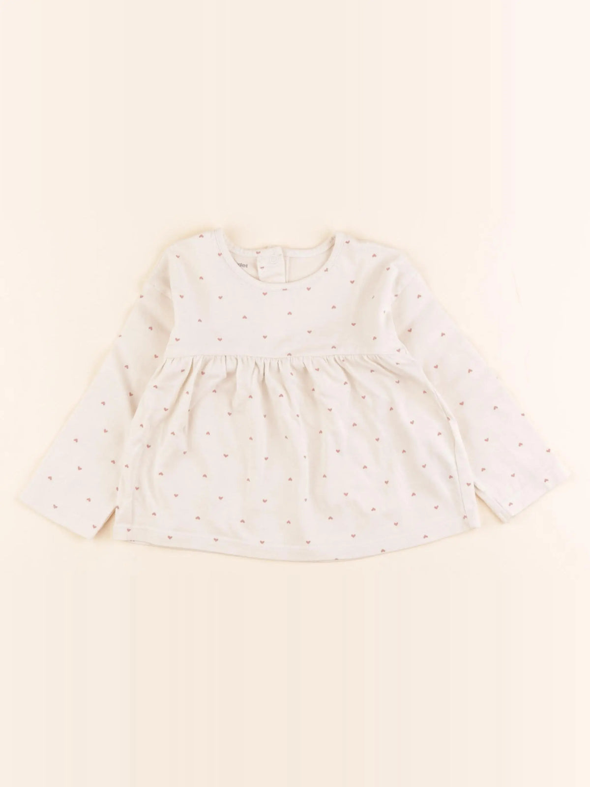 Vertbaudet - tee-shirt beige - 12 mois