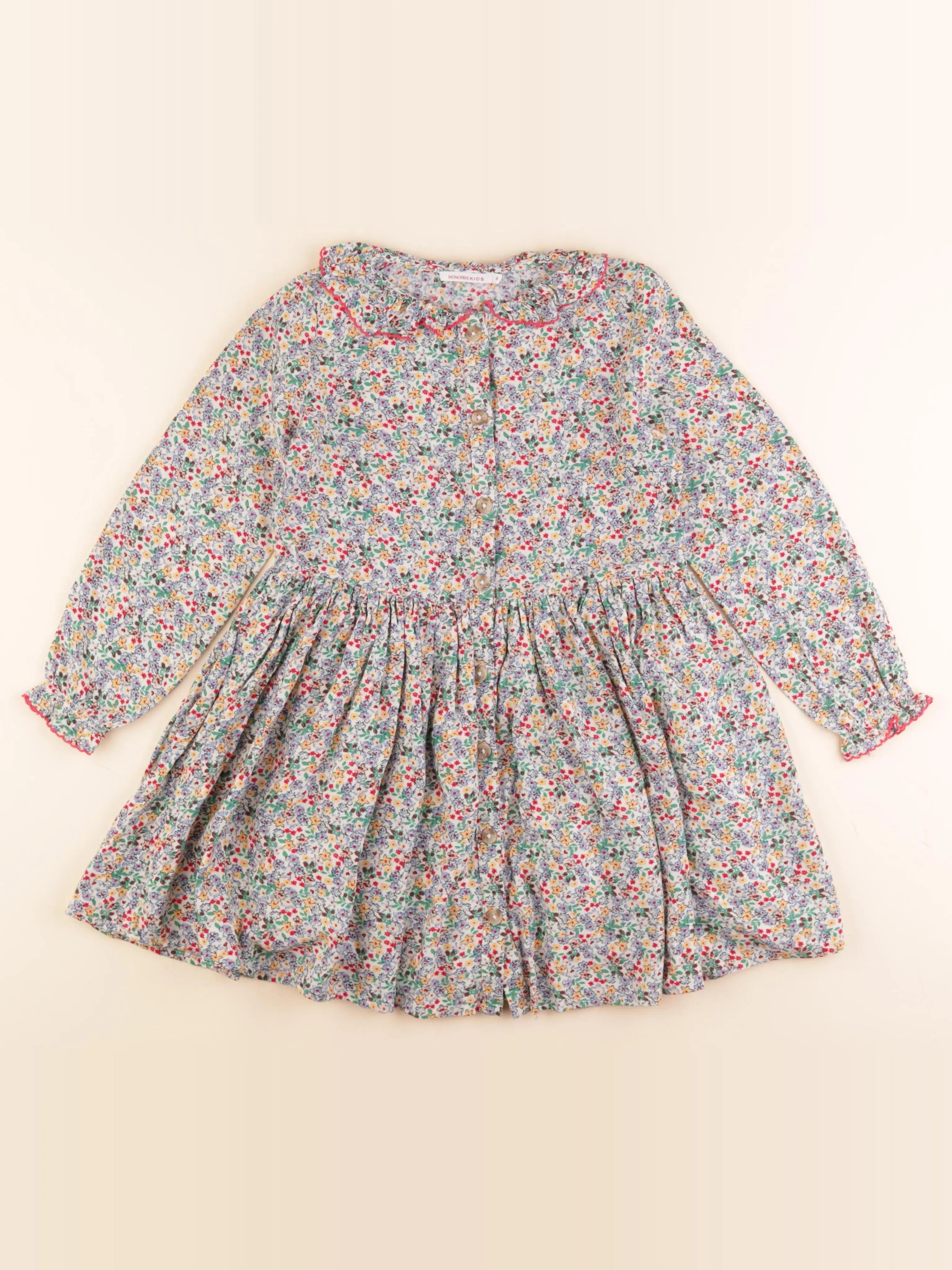 Monoprix - robe multicolore - 8 ans