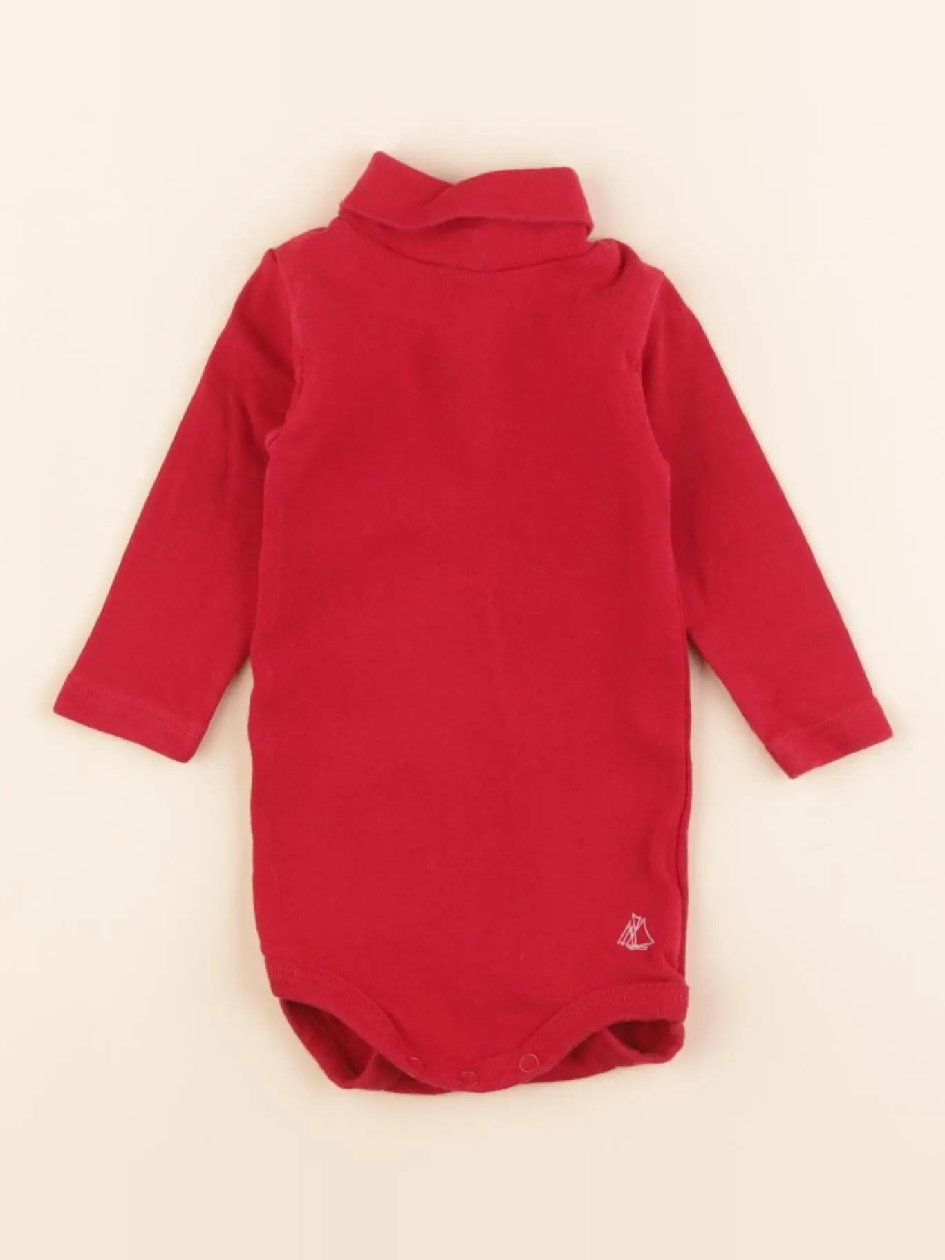 Petit Bateau - body à col rouge - 3 mois