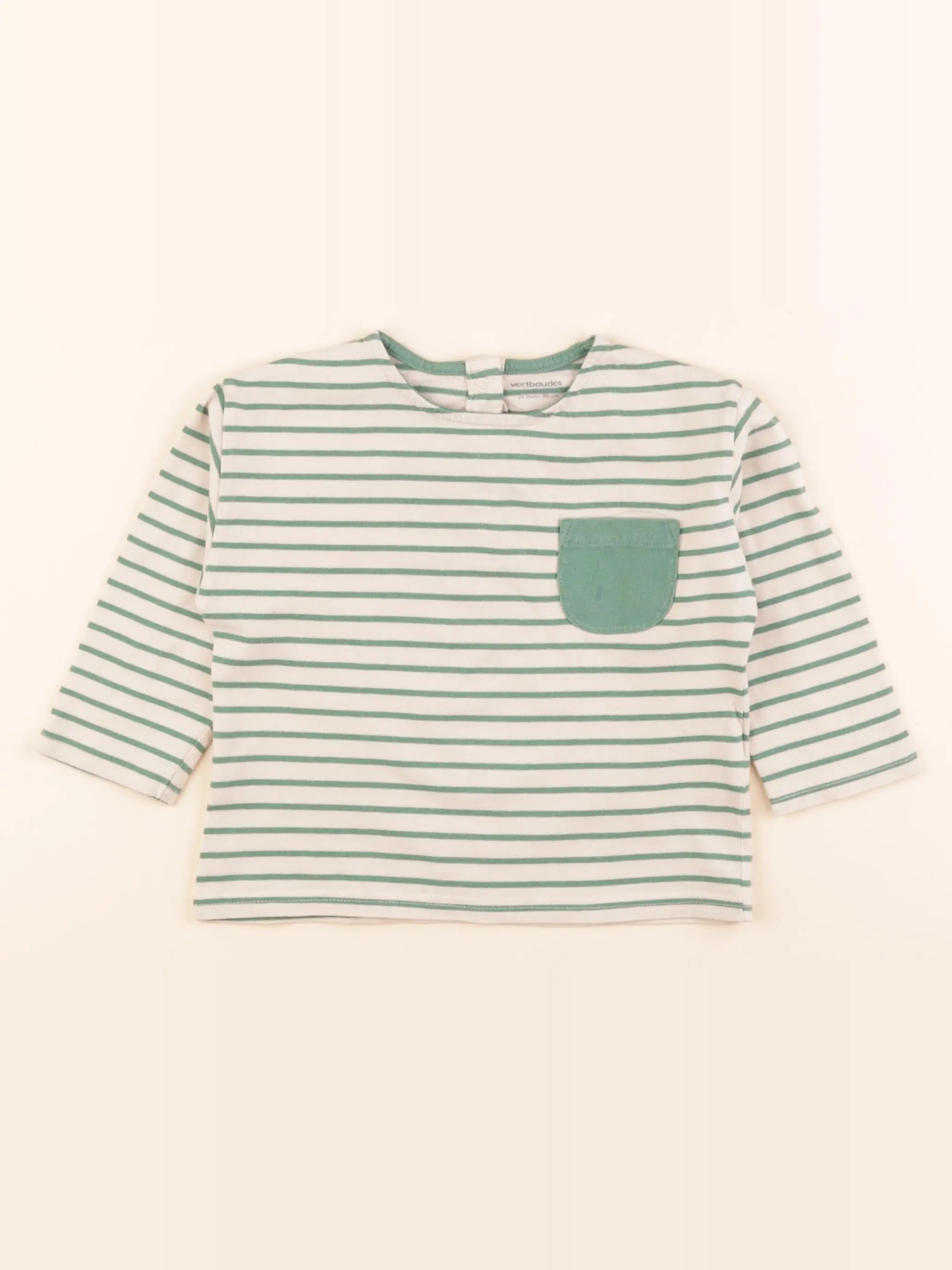Vertbaudet - tee-shirt vert - 24 mois