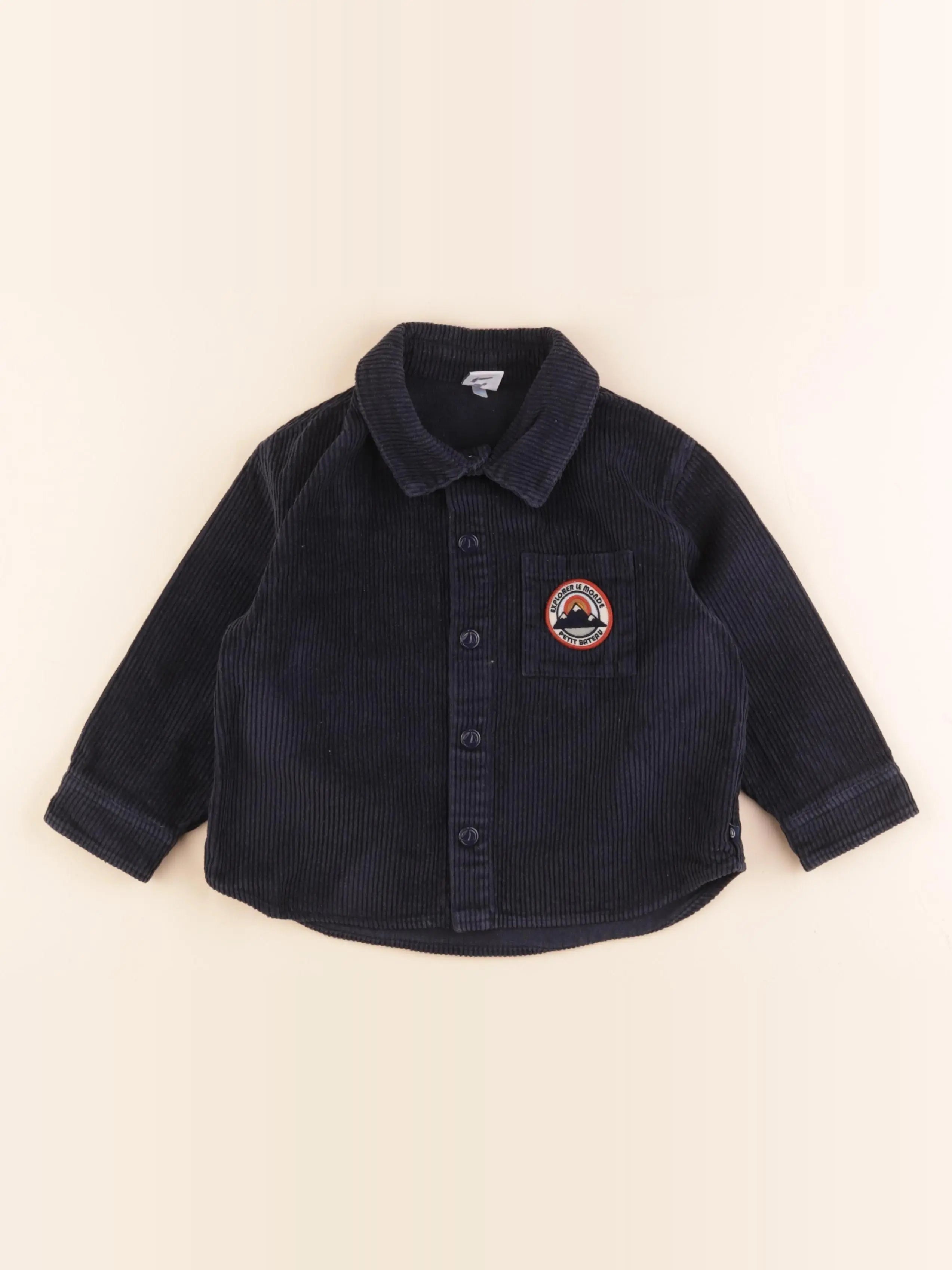Petit Bateau - chemise bleu - 4 ans