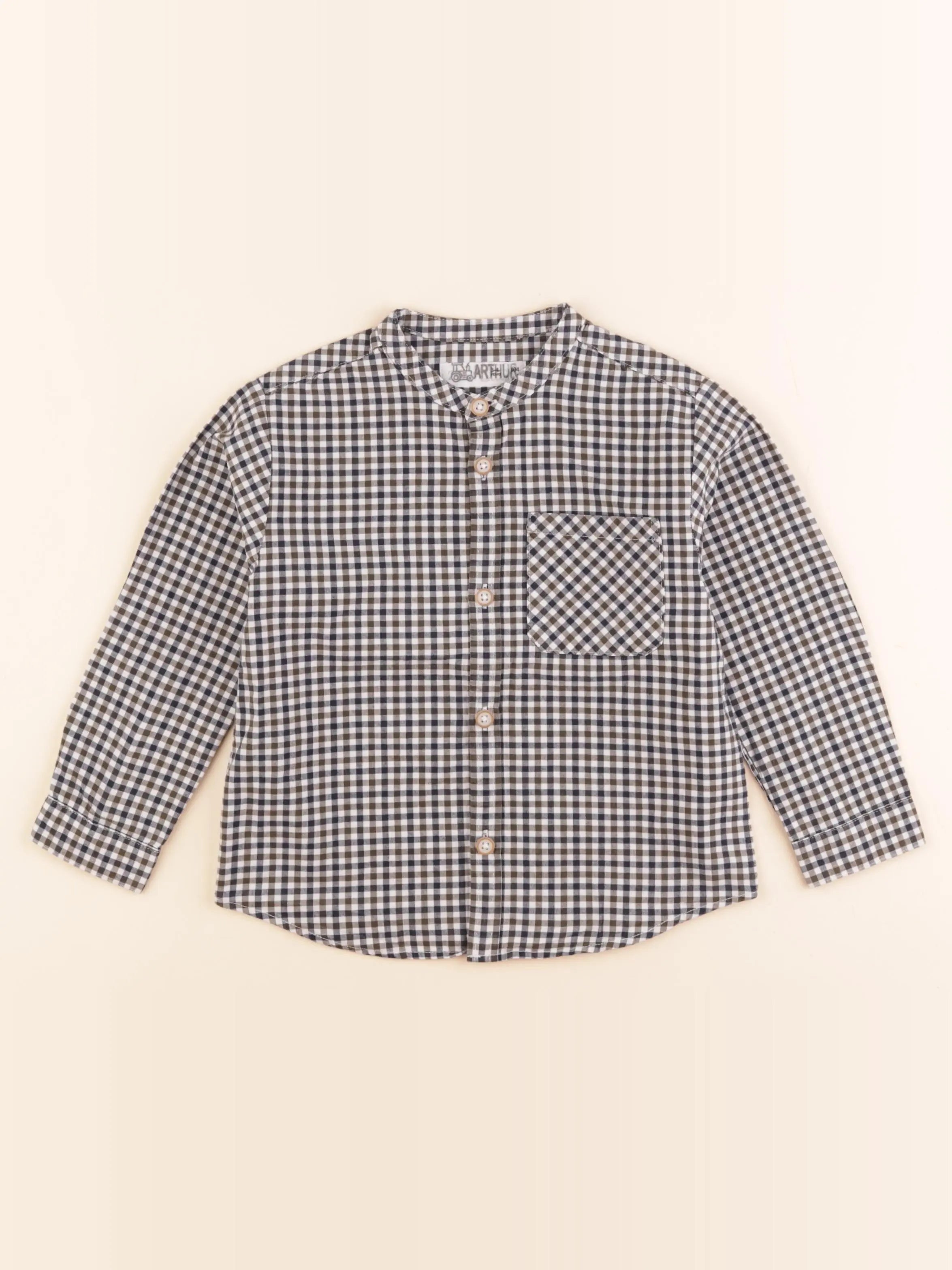 Zara - chemise bleu, vert - 3/4 ans