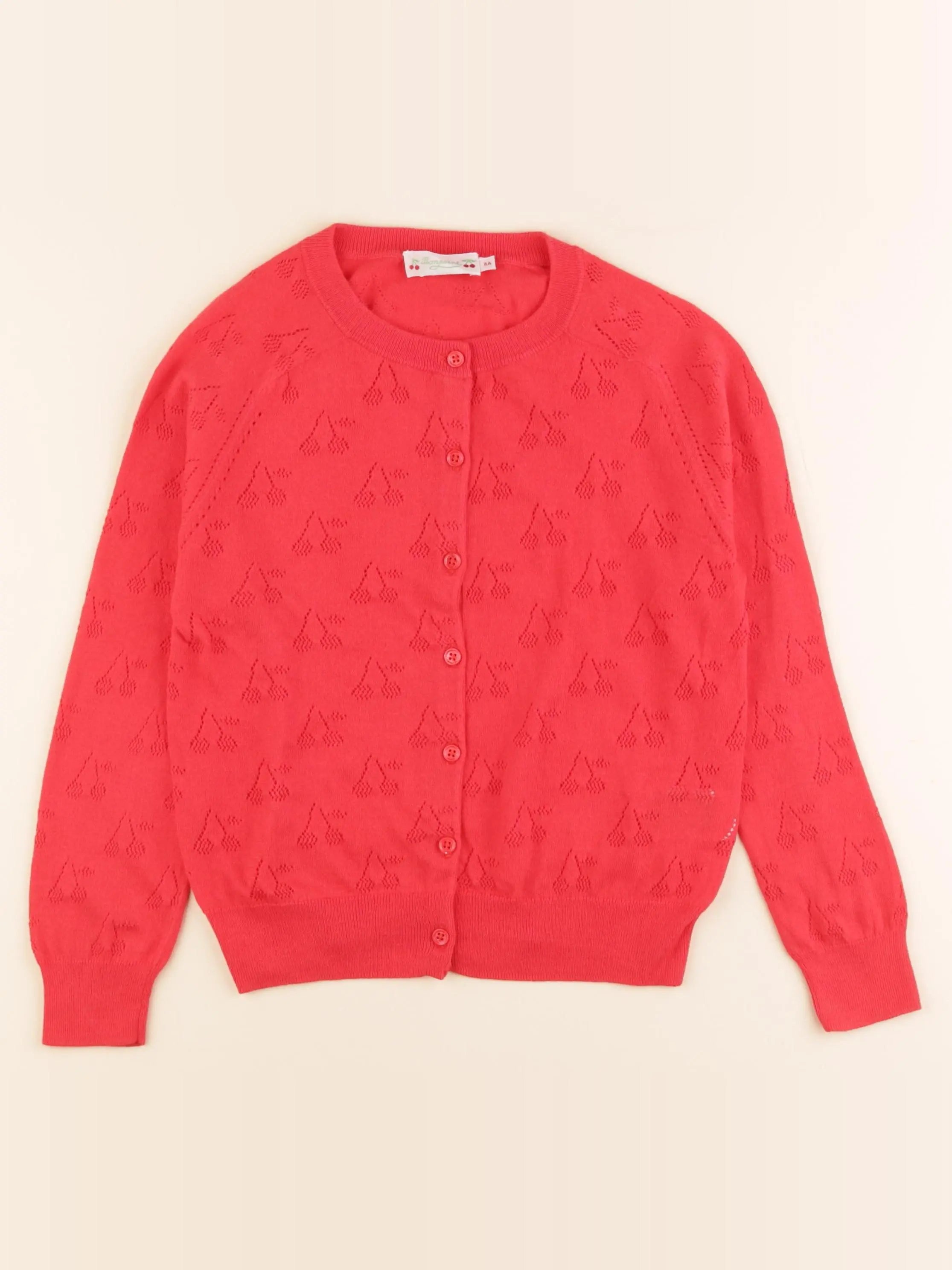 Bonpoint - gilet rouge - 8 ans