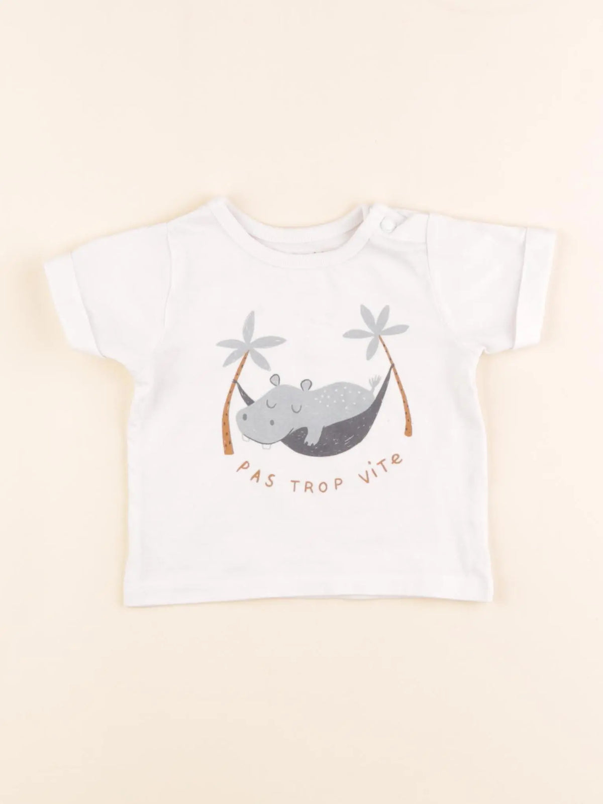 Vertbaudet - tee-shirt blanc - 3 mois