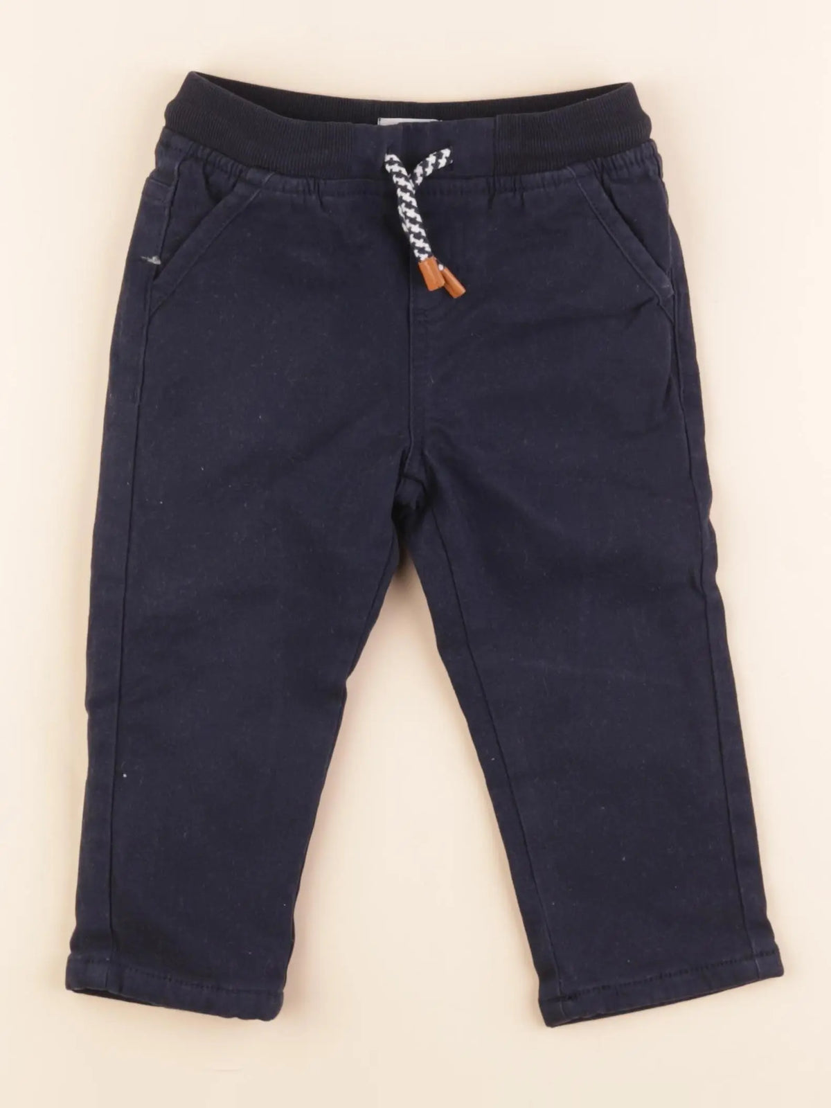 Vertbaudet - pantalon doublé bleu - 24 mois