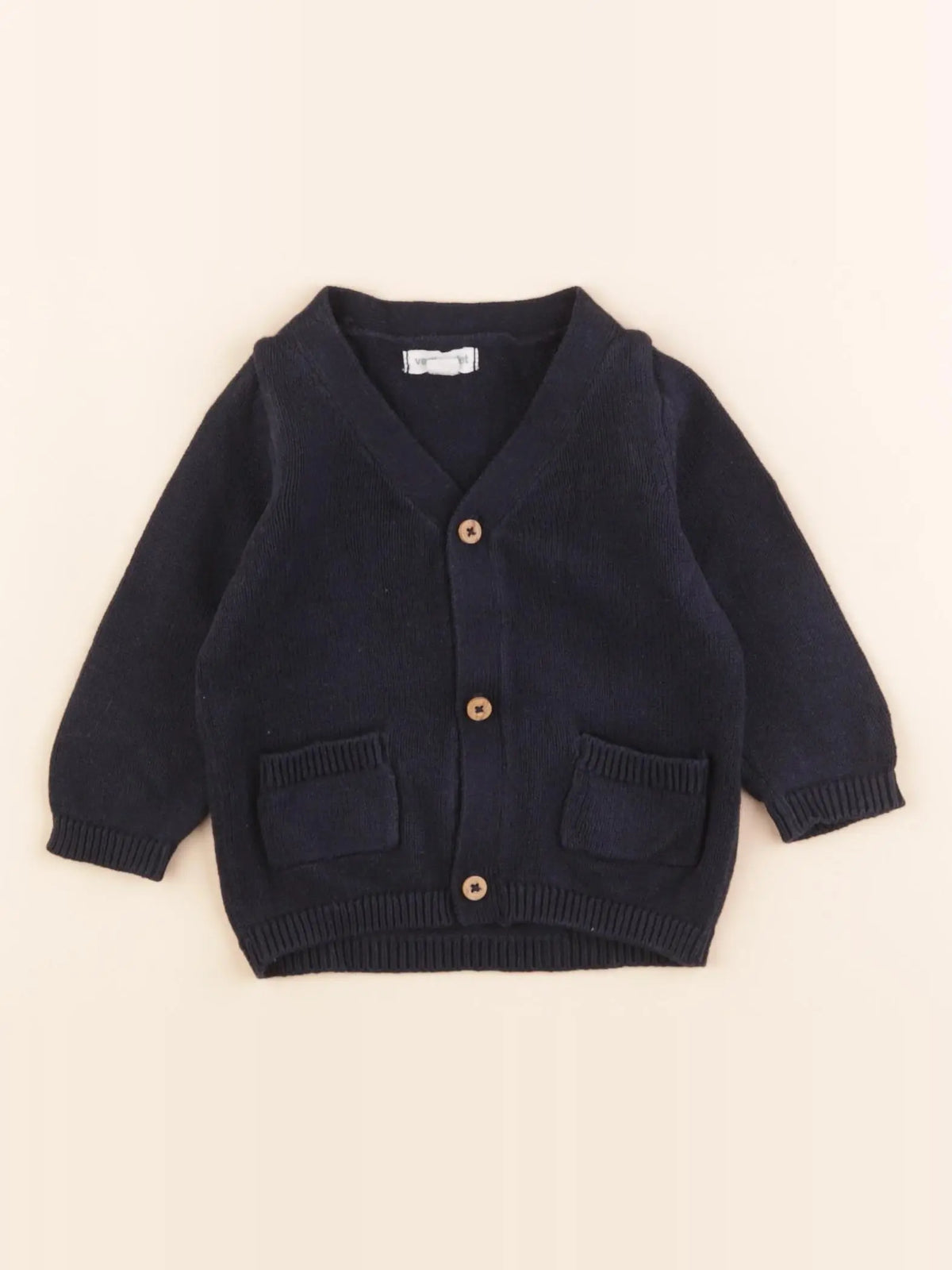 Vertbaudet - gilet bleu - 6 mois