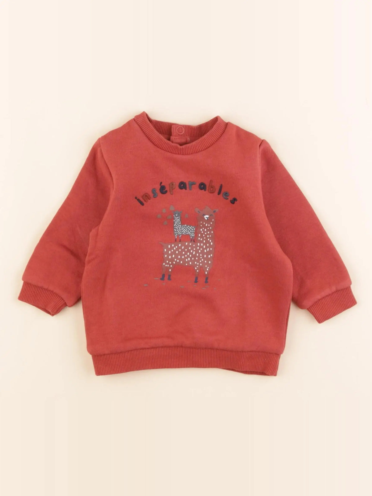 Vertbaudet - sweat rouge - 6 mois