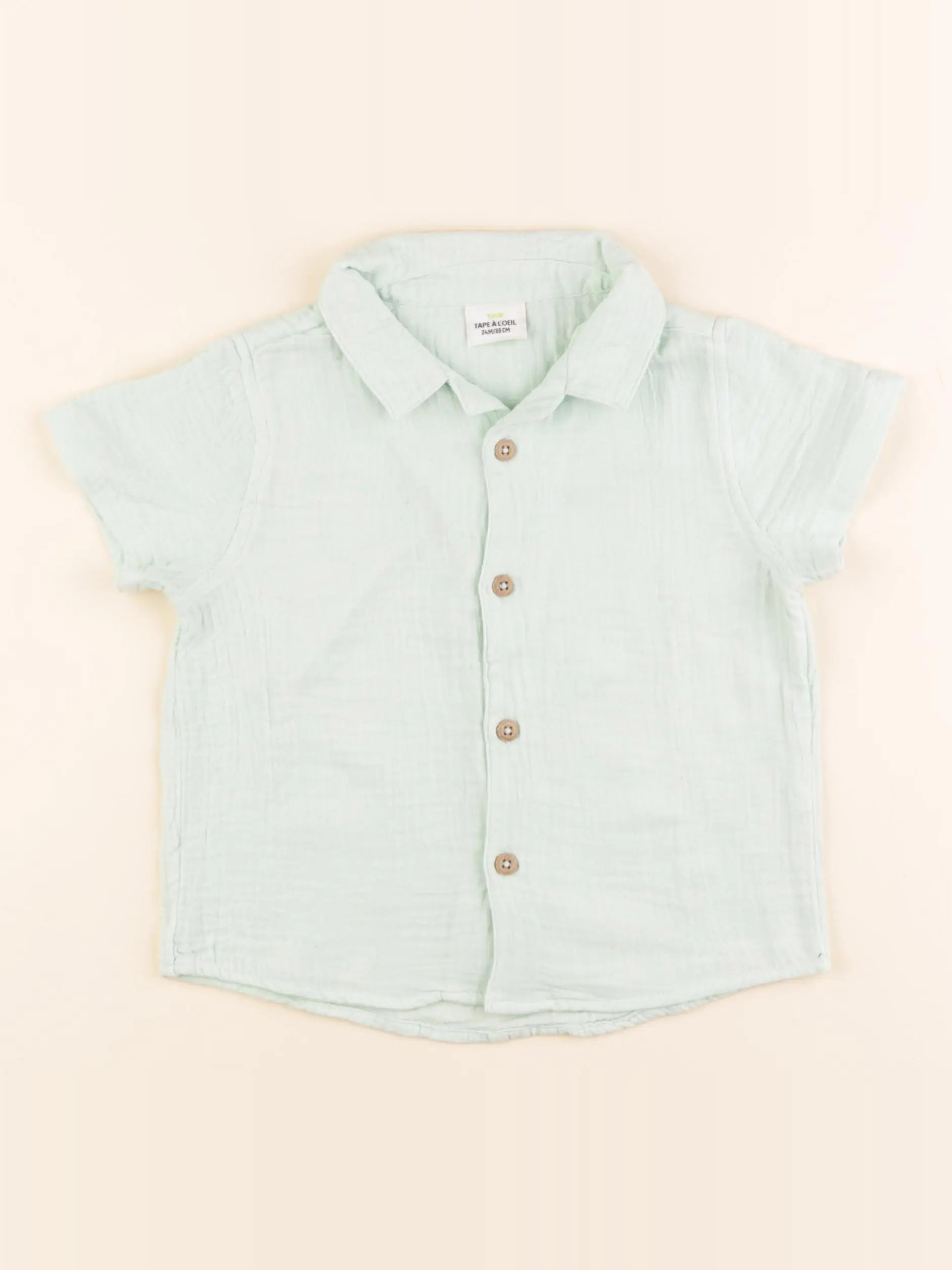 Tape à l'oeil - chemise vert - 24 mois