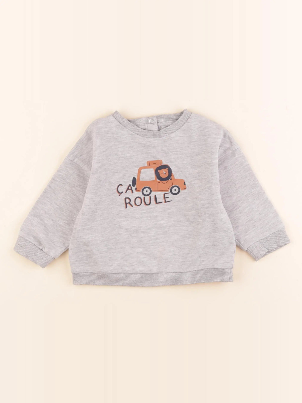 Vertbaudet - sweat gris - 12 mois