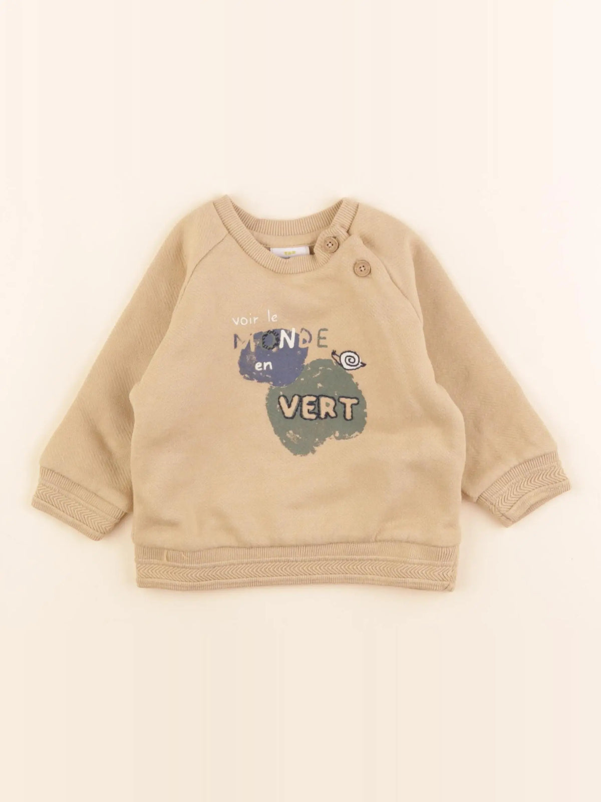 Tape à l'oeil - sweat marron - 6 mois