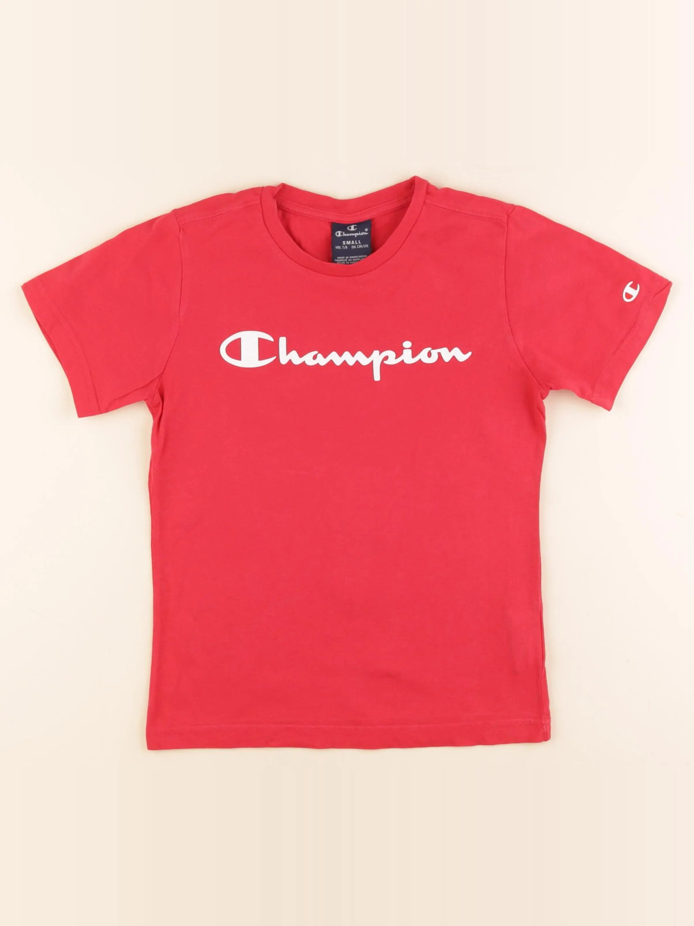 Champion  - tee-shirt rouge - 7/8 ans