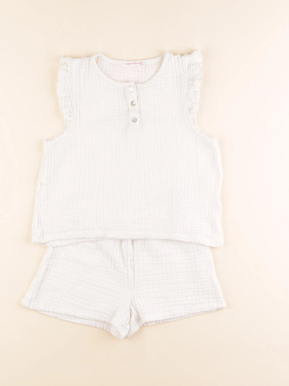 Monoprix - pyjama coton blanc - 8 ans