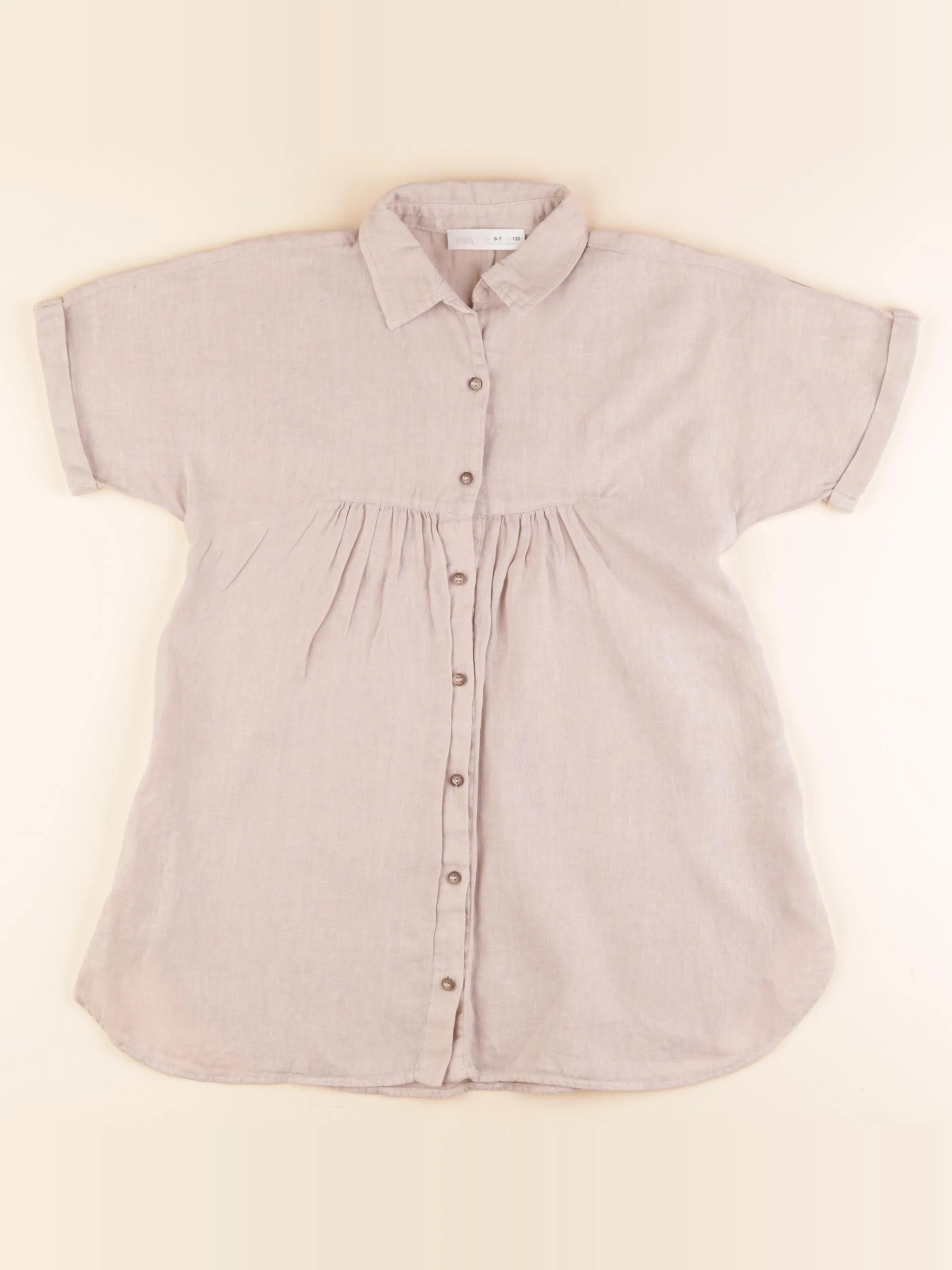 Zara - robe beige - 7/8 ans
