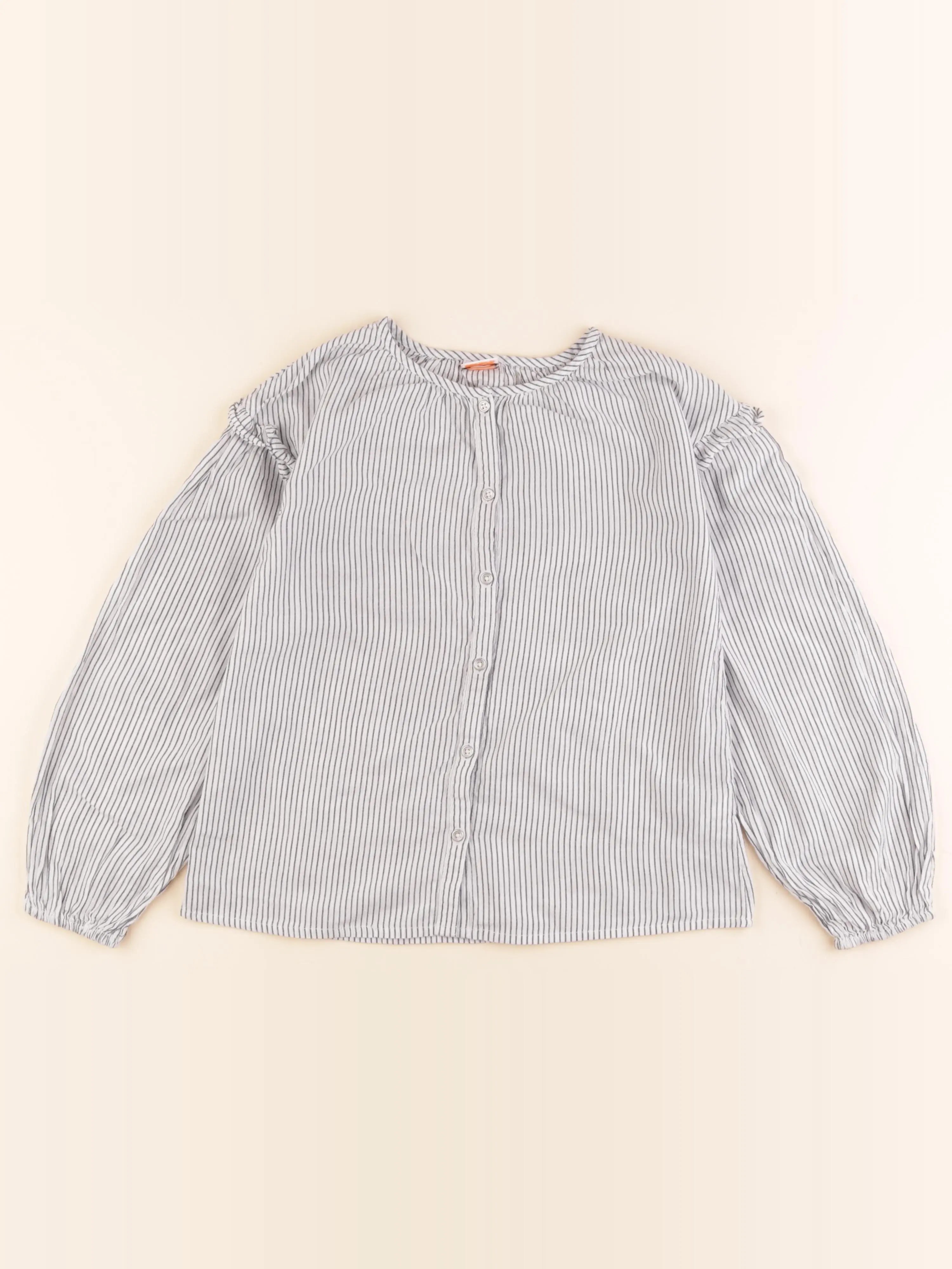 Tape à l'oeil - blouse blanc, gris - 10 ans