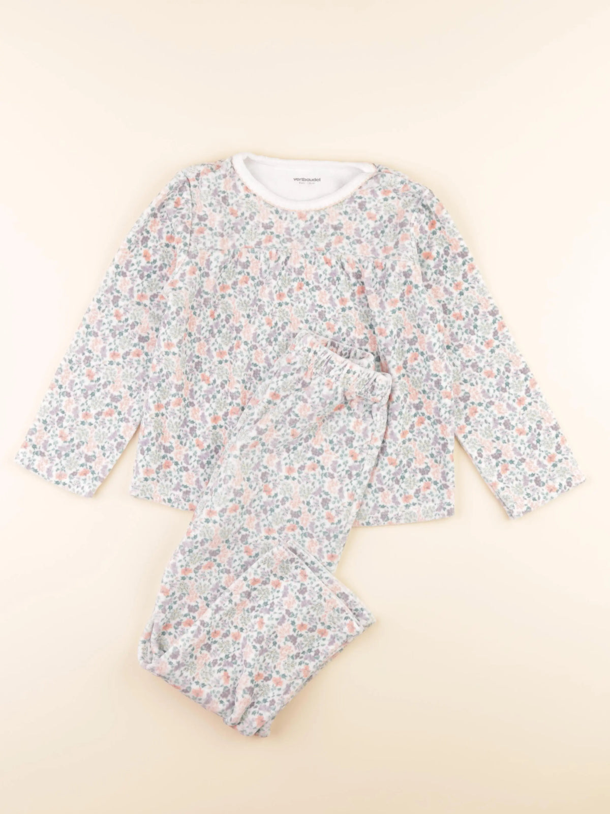 Vertbaudet - pyjama velours multicolore - 8 ans