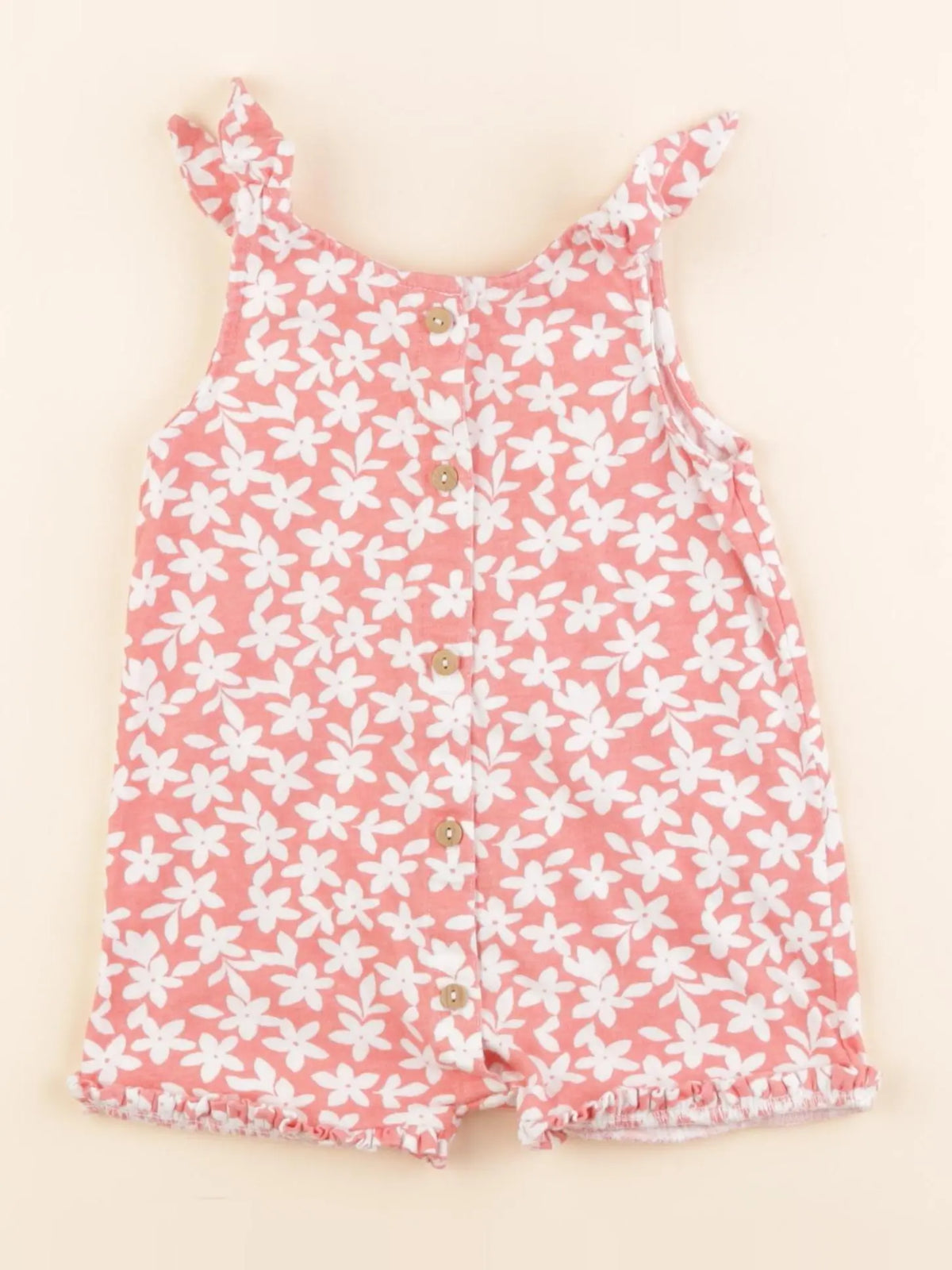 Vertbaudet - combinaison rose, blanc - 18 mois