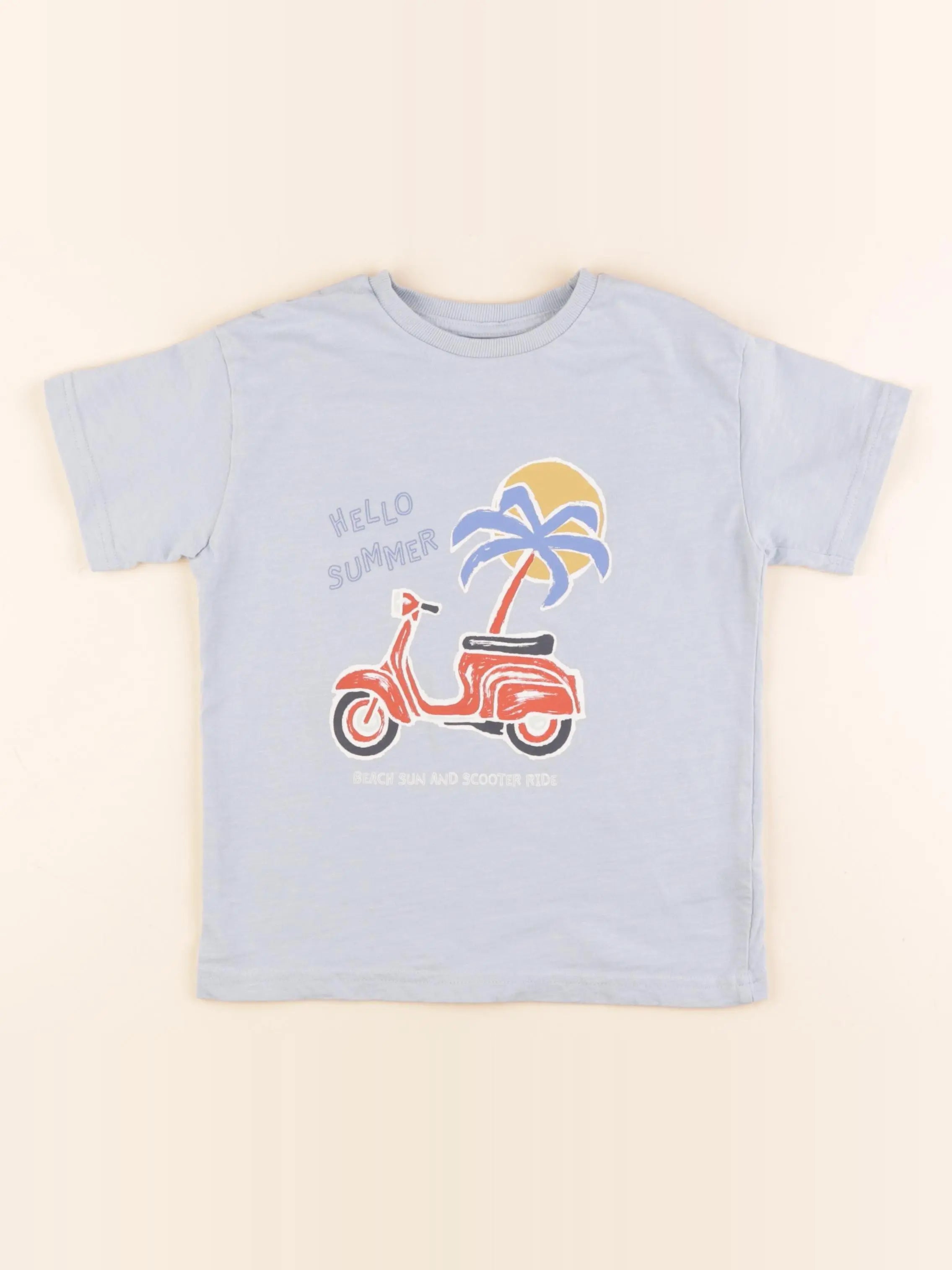 Vertbaudet - tee-shirt bleu - 6 ans