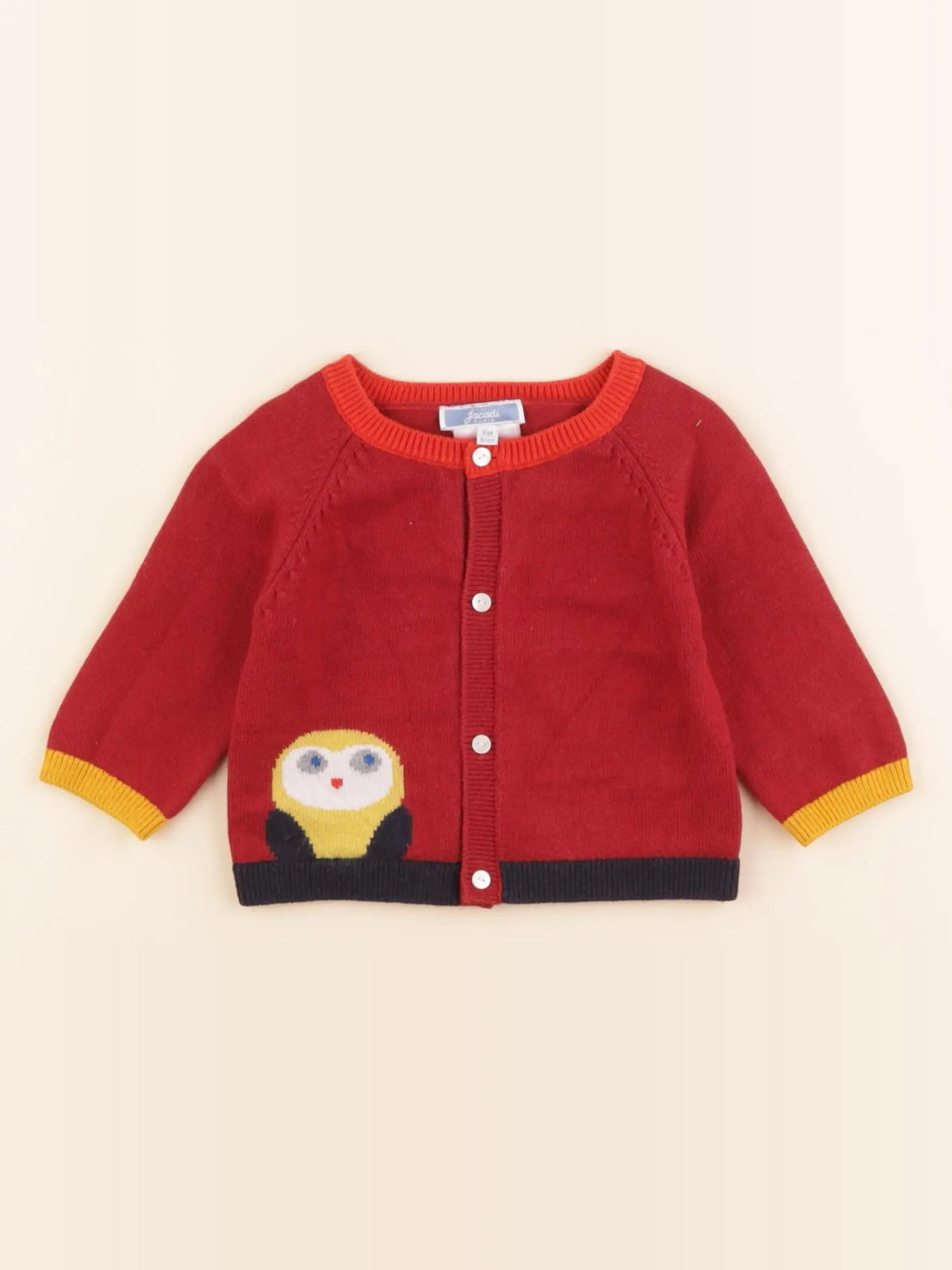 Jacadi - gilet rouge - 6 mois
