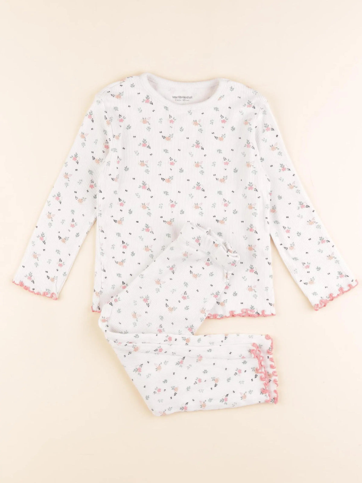 Vertbaudet - pyjama coton blanc - 3 ans