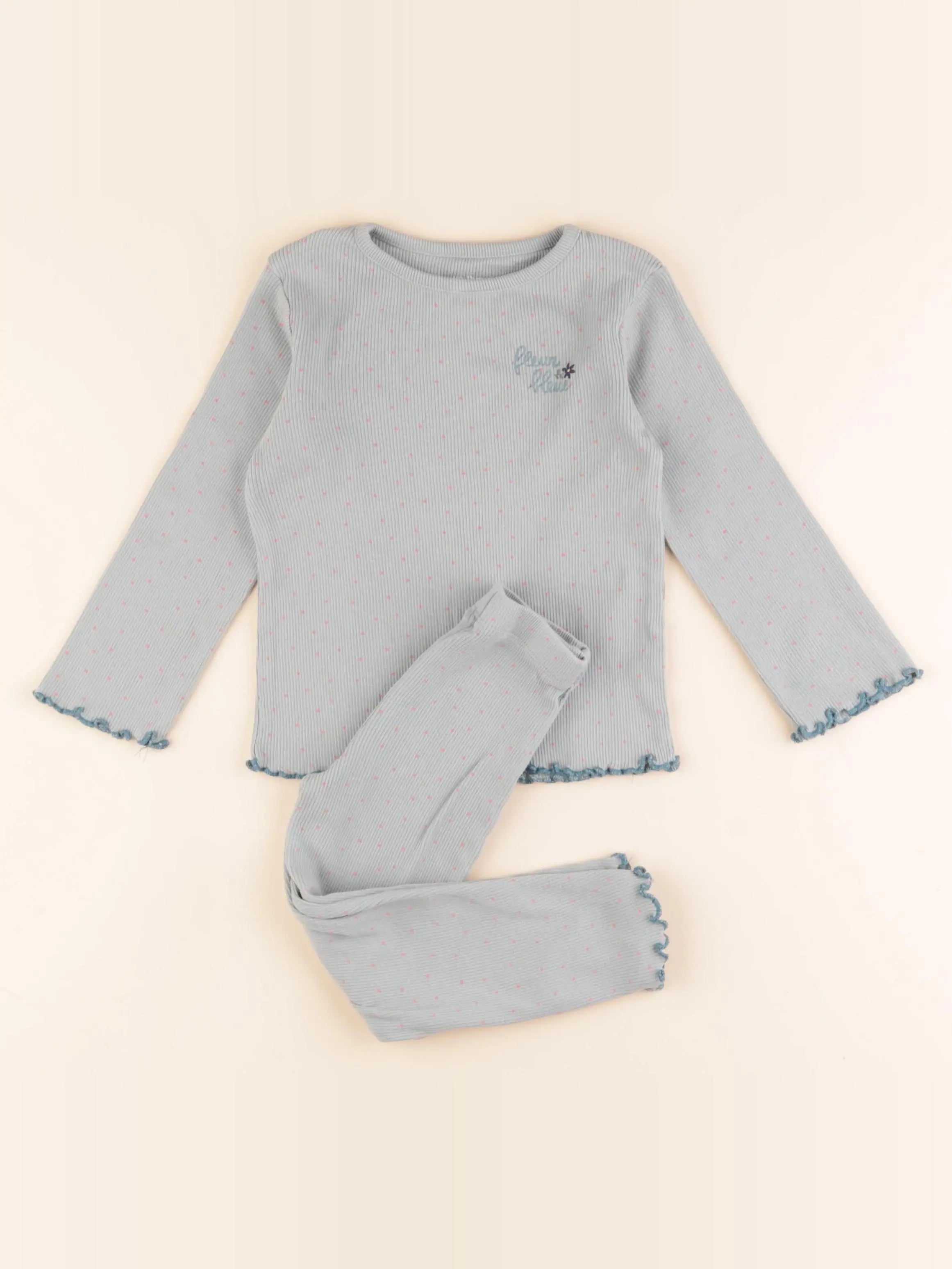 Vertbaudet - pyjama coton vert - 3 ans