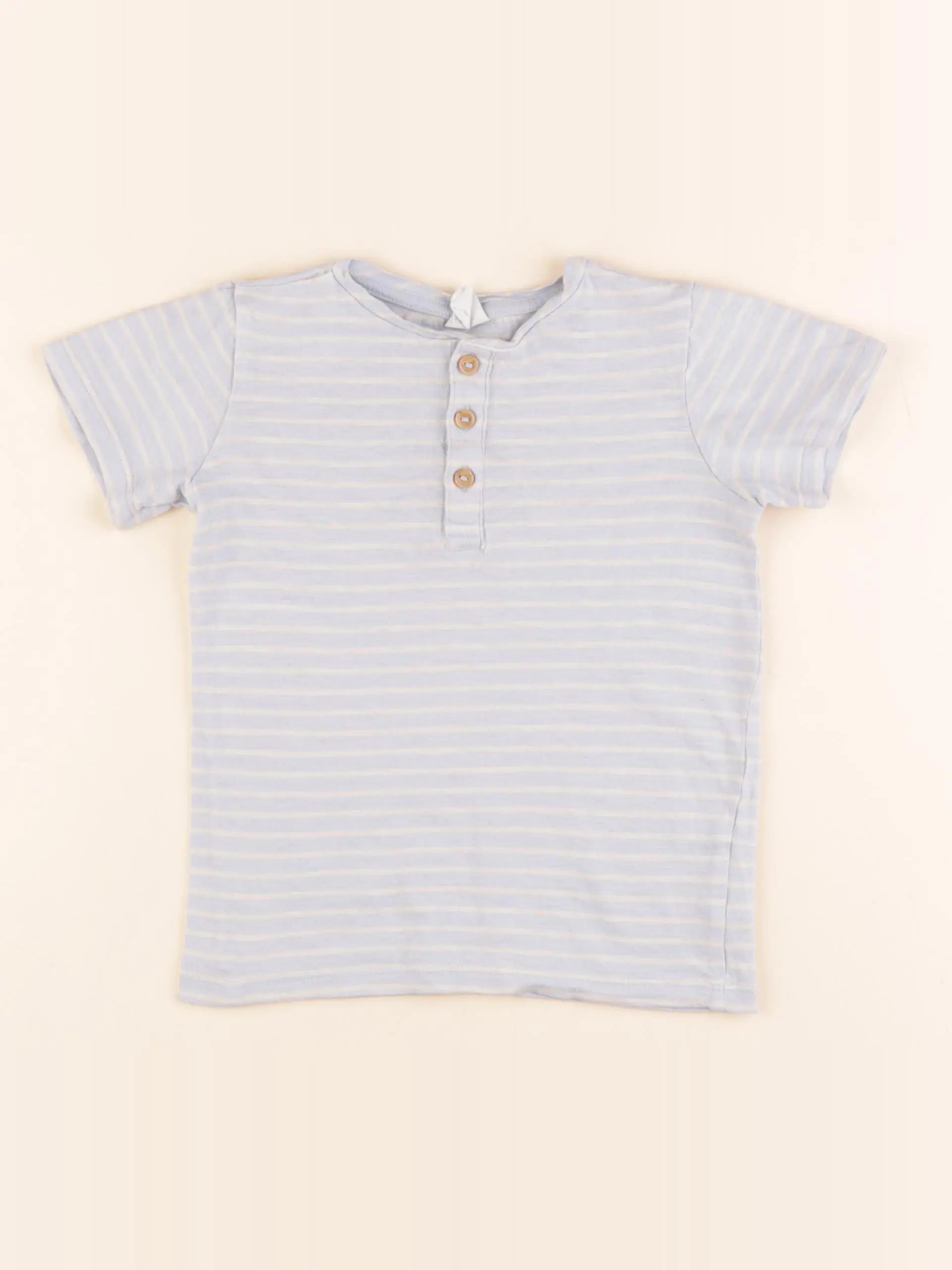 H&M - tee-shirt bleu - 2/3 ans