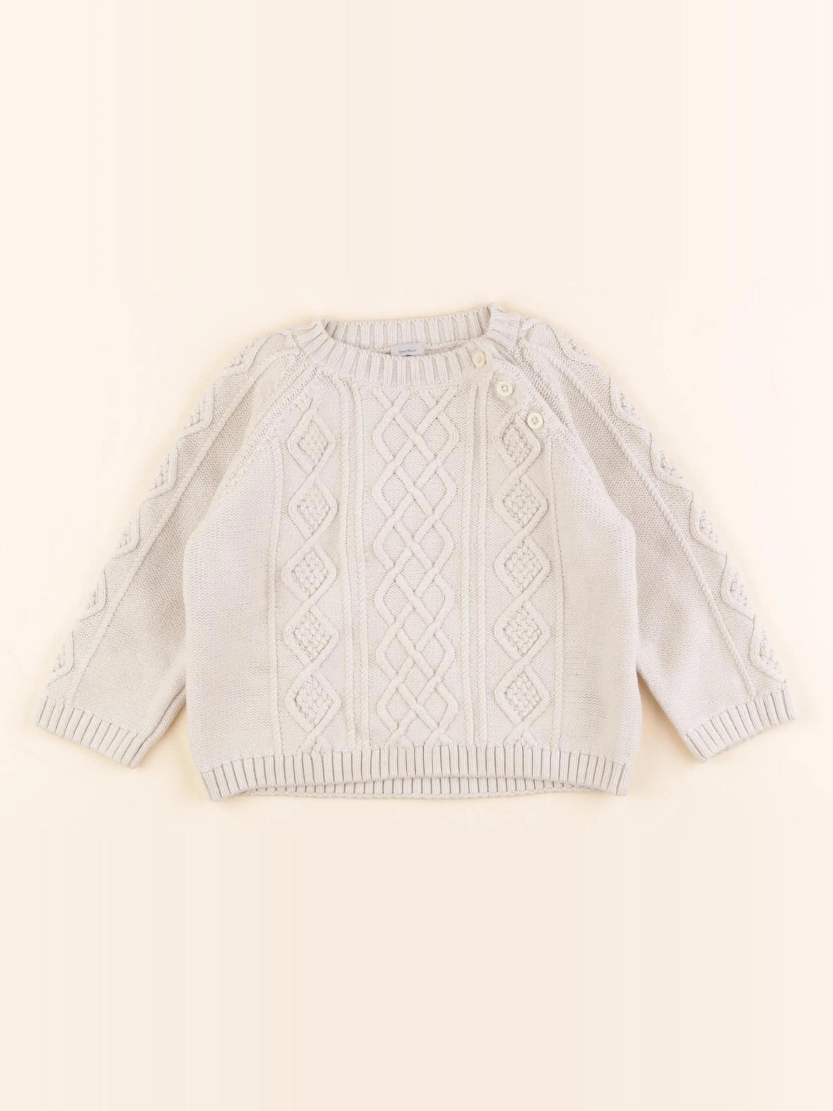 Petit Bateau - pull beige - 36 mois