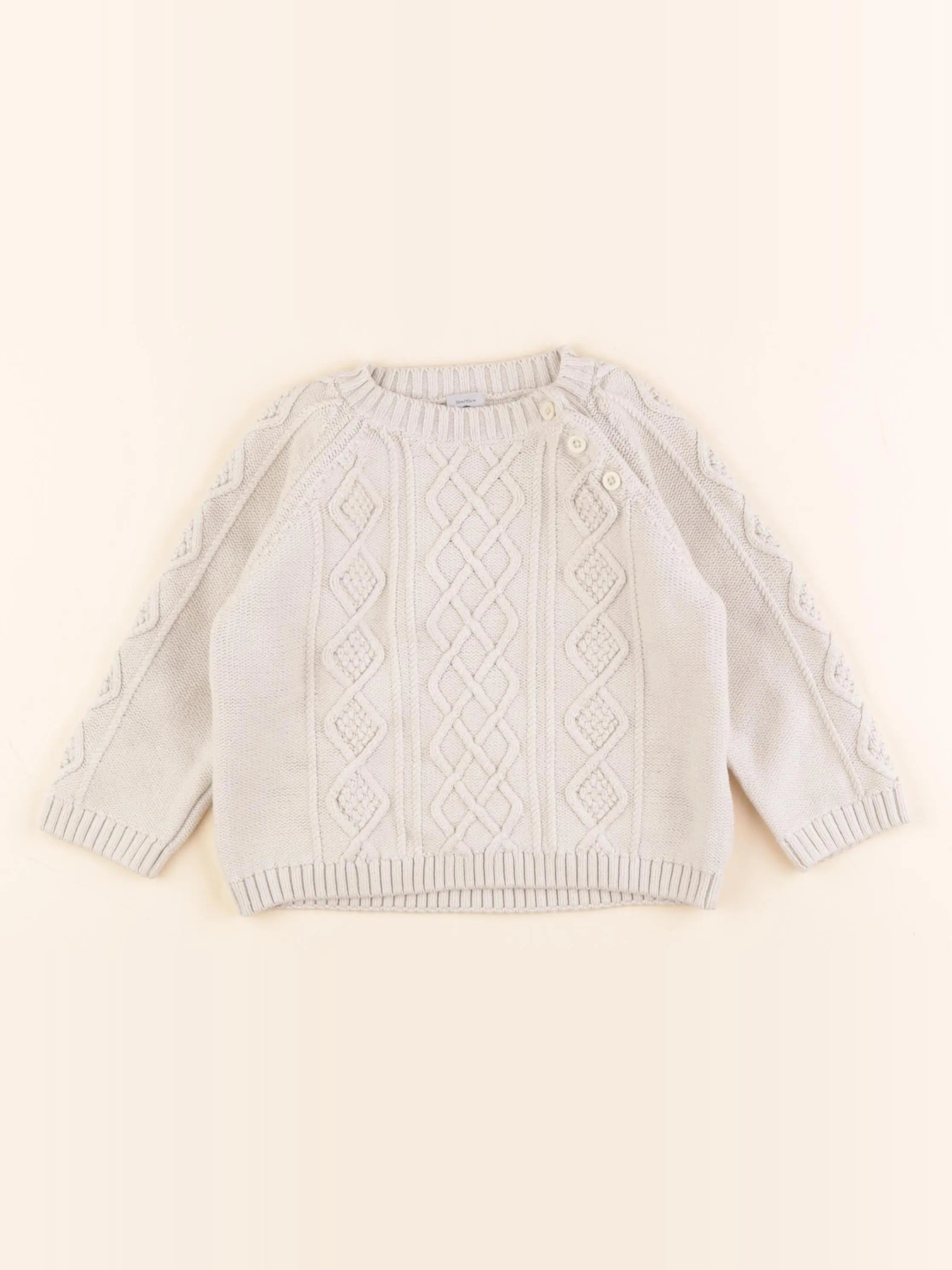Petit Bateau - pull beige - 36 mois