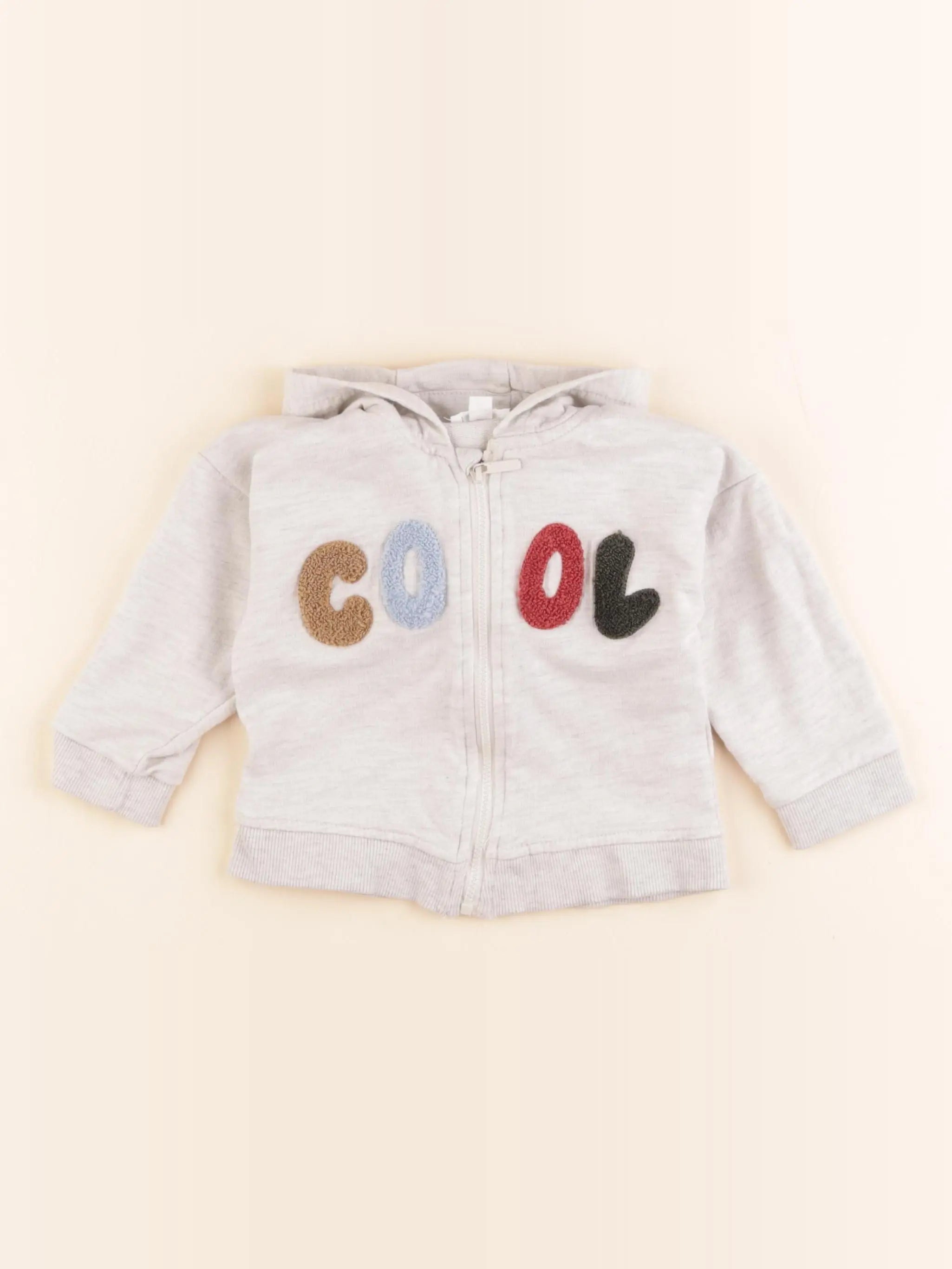 Vertbaudet - sweat beige - 18 mois