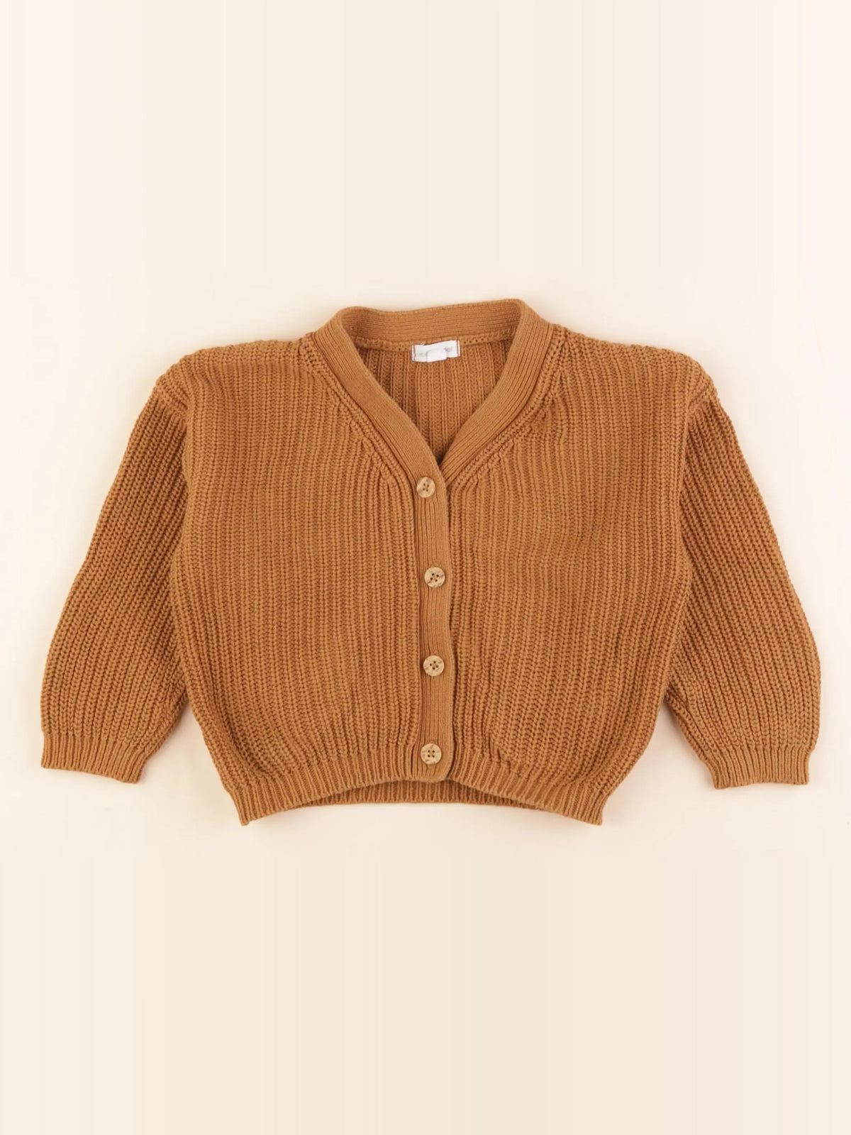 Vertbaudet - gilet marron - 18 mois