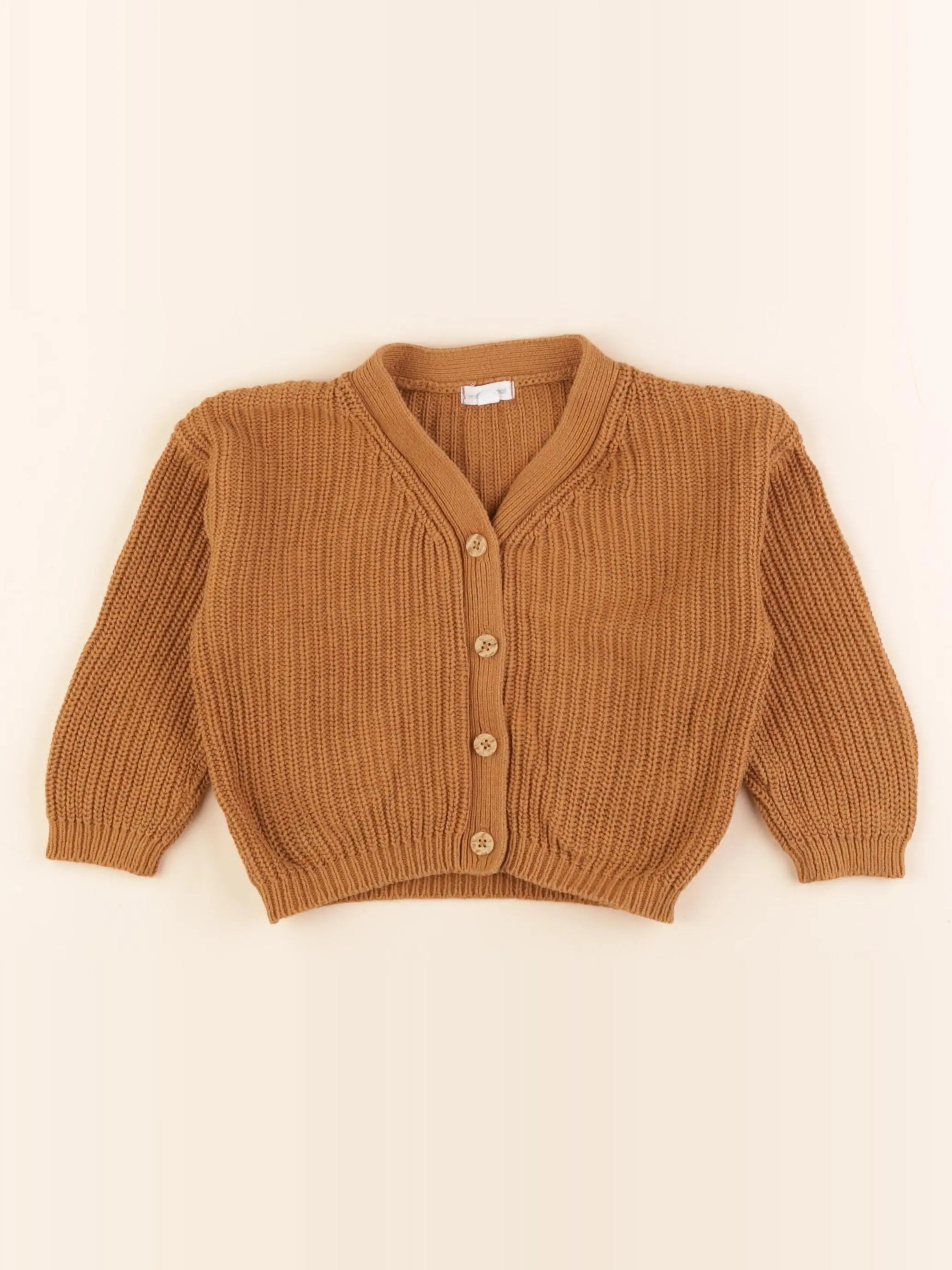 Vertbaudet - gilet marron - 18 mois