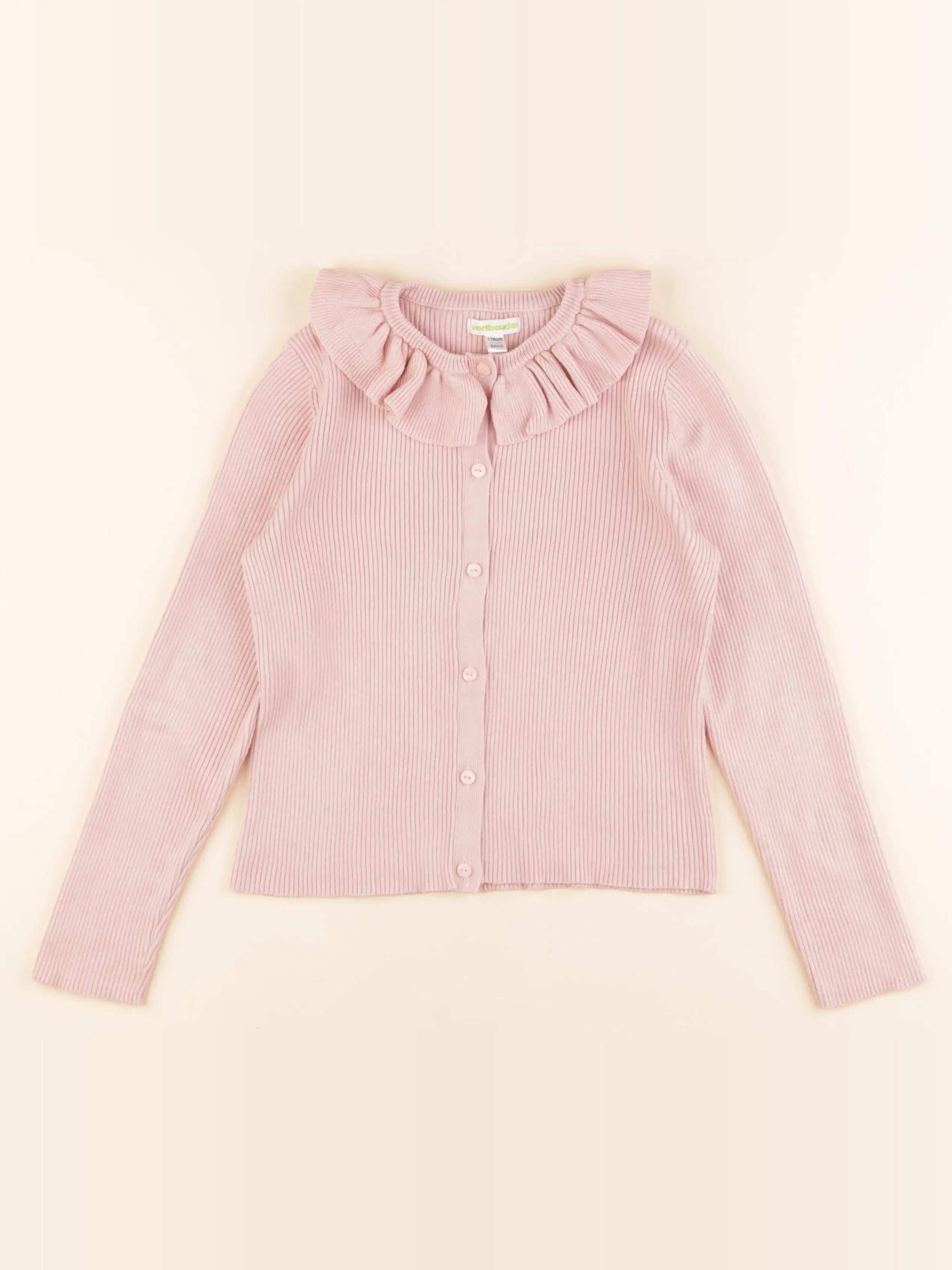 Vertbaudet - gilet rose - 8 ans