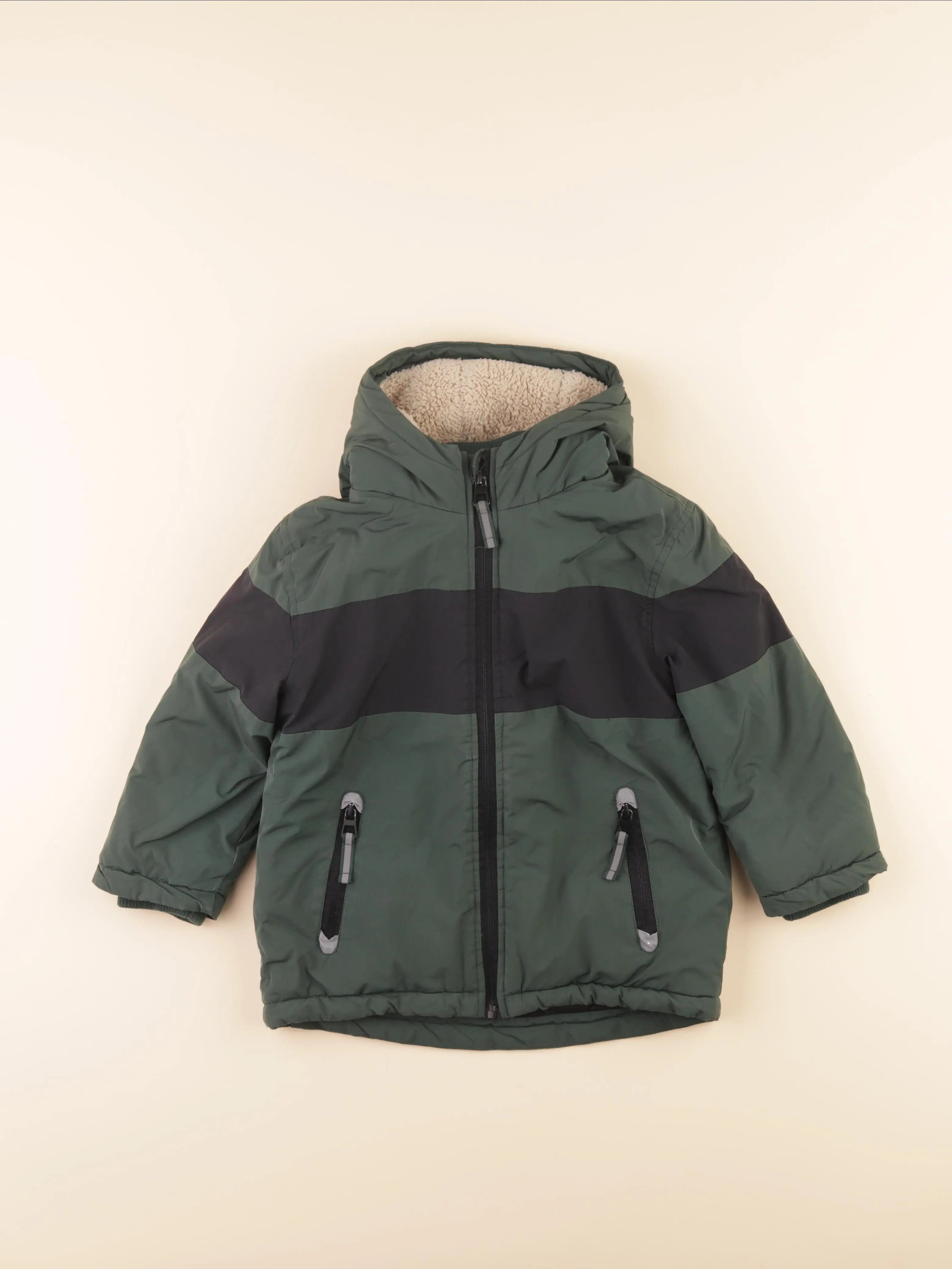 Vertbaudet - doudoune vert - 4 ans