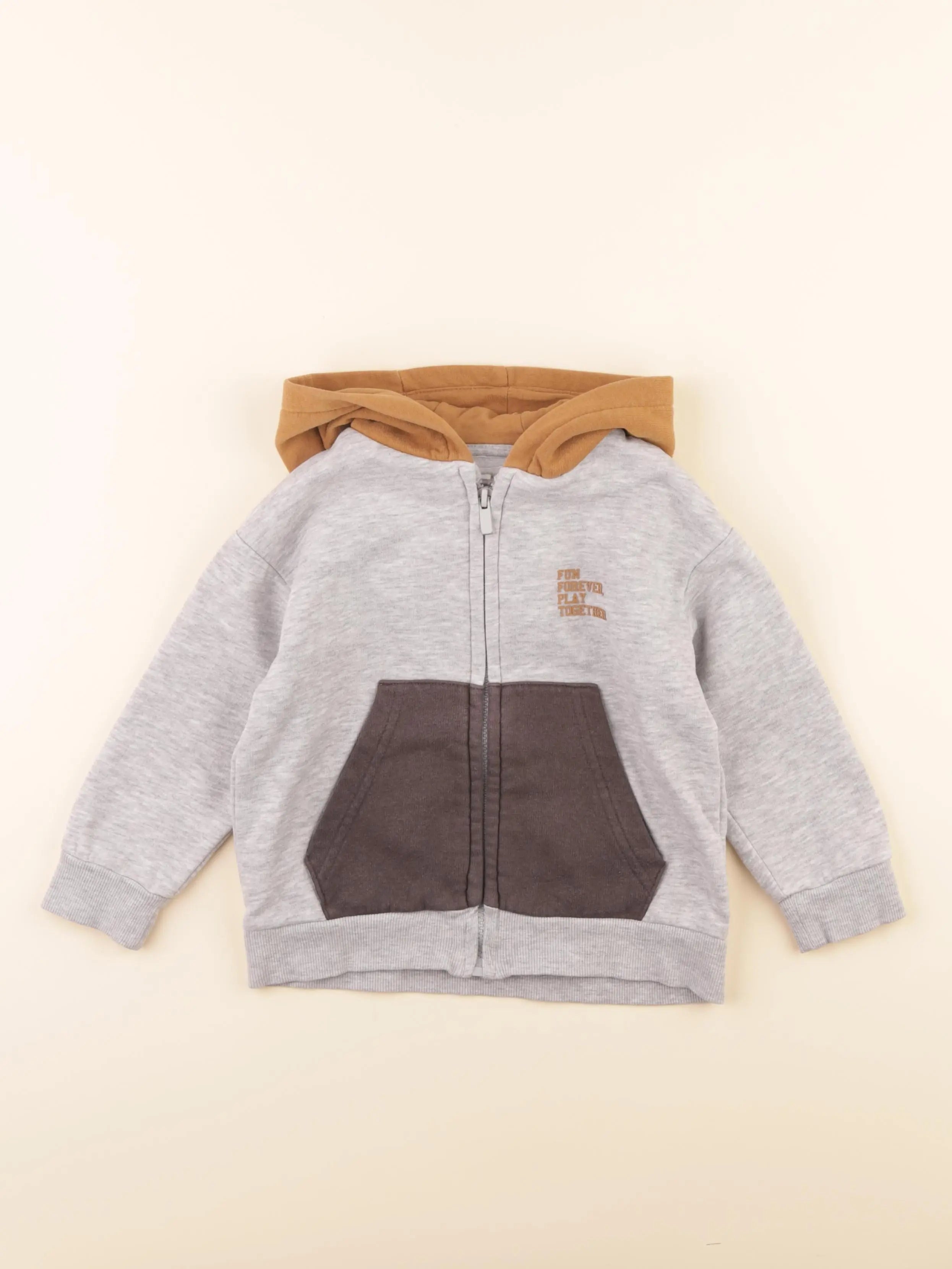 Vertbaudet - sweat gris - 4 ans