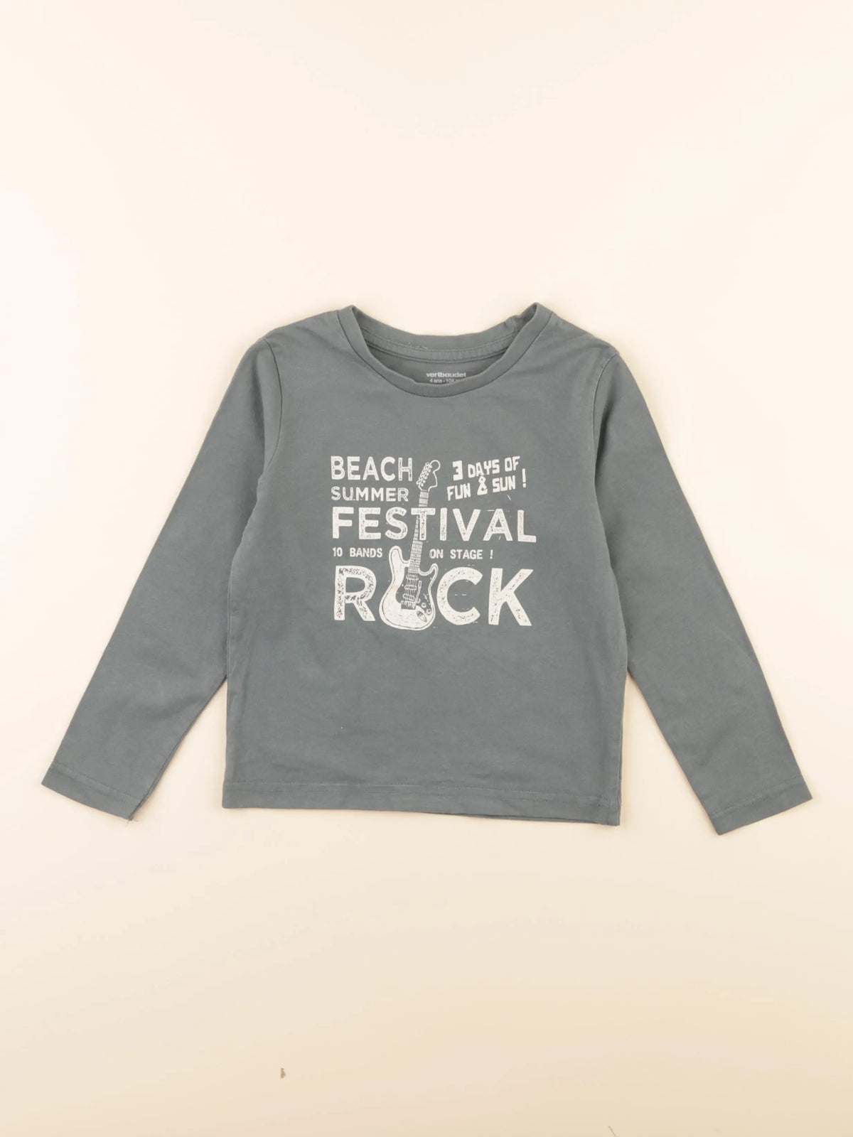 Vertbaudet - tee-shirt vert - 4 ans