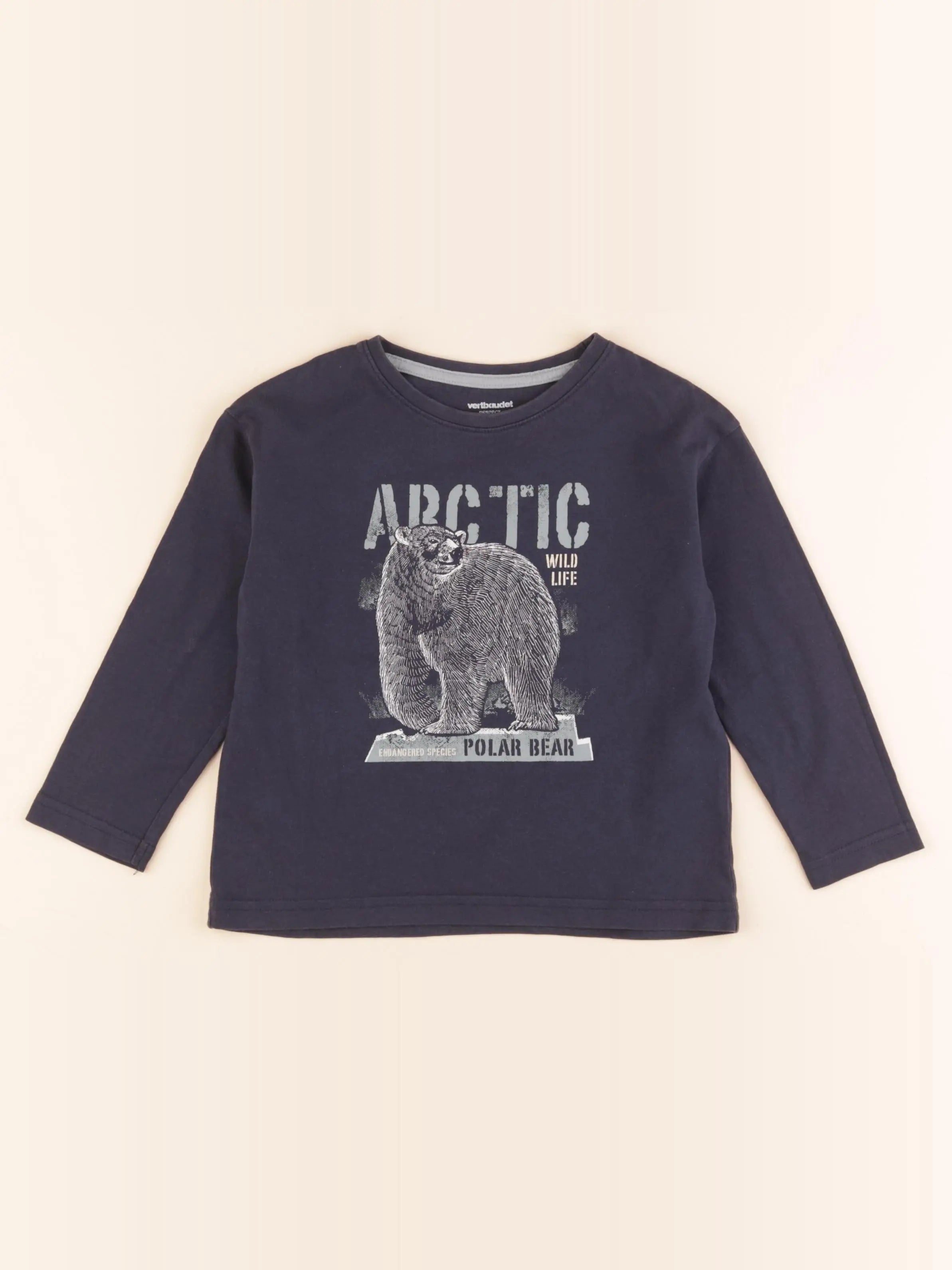 Vertbaudet - tee-shirt bleu - 4 ans