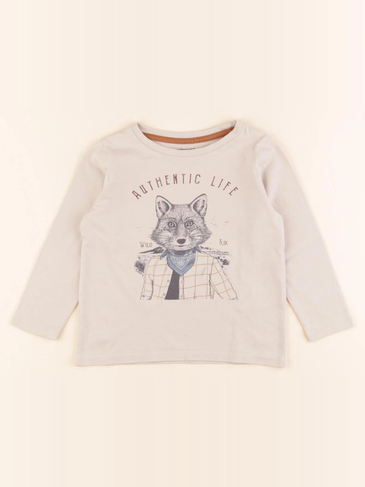Vertbaudet - tee-shirt beige - 3 ans